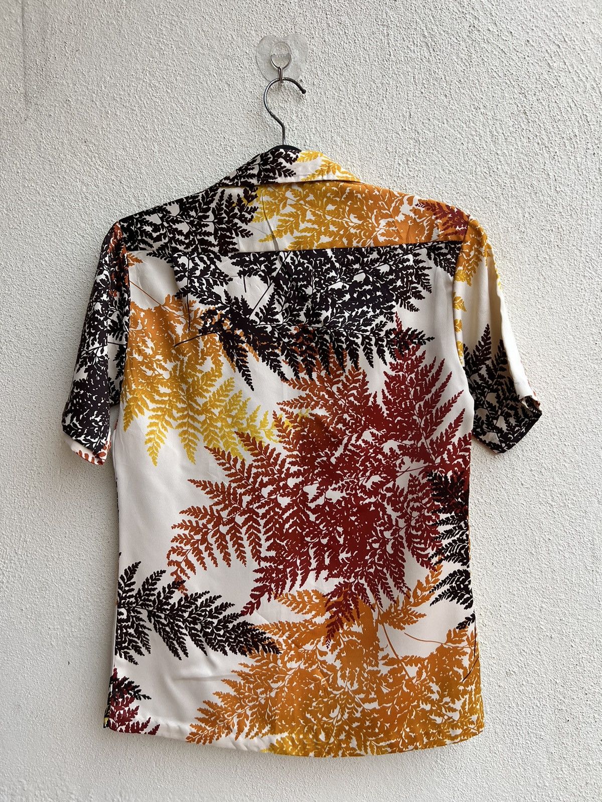 Vintage VTG 70s PAMORE Multi Colour Leaves Polyester Hawaiian Shirt Size US S / EU 44-46 / 1 - 24 Thumbnail