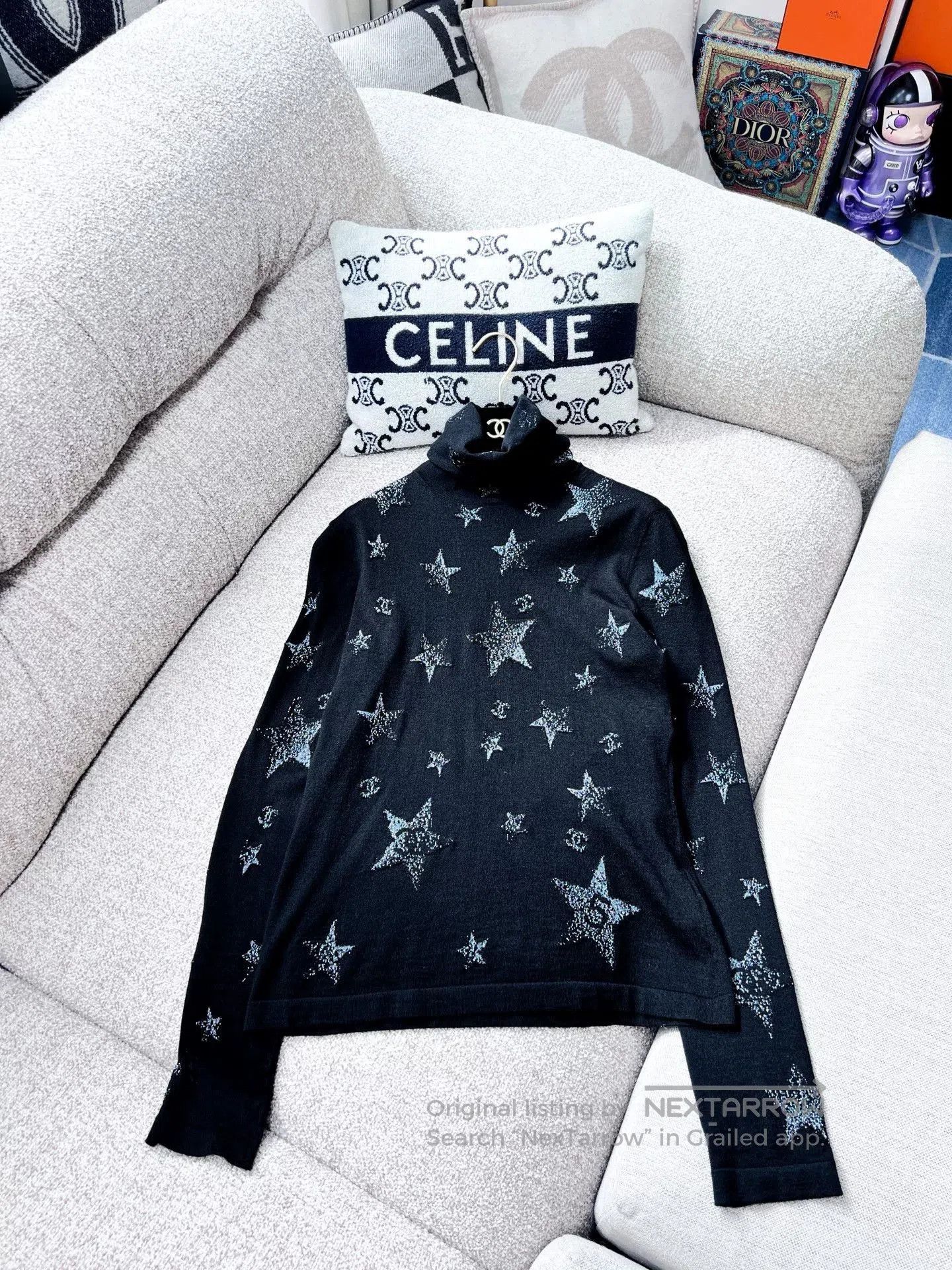 Chanel Chanel Coco Neige Star Embroidered Knit Top. Size US S / EU 44-46 / 1 - 1 Thumbnail