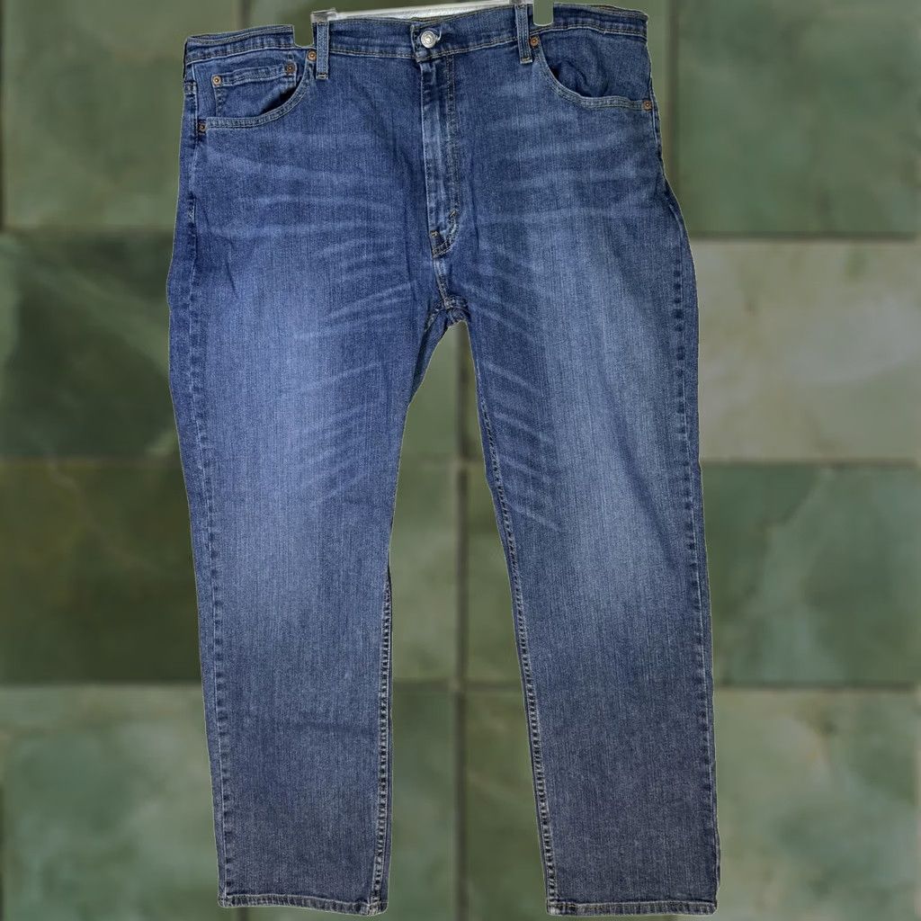 Levi's Levi's 559 Jeans Mens 40x32 Blue Whiskered Straight Fit Stretch Denim Pants Size US 40 / EU 56 - 1 Thumbnail