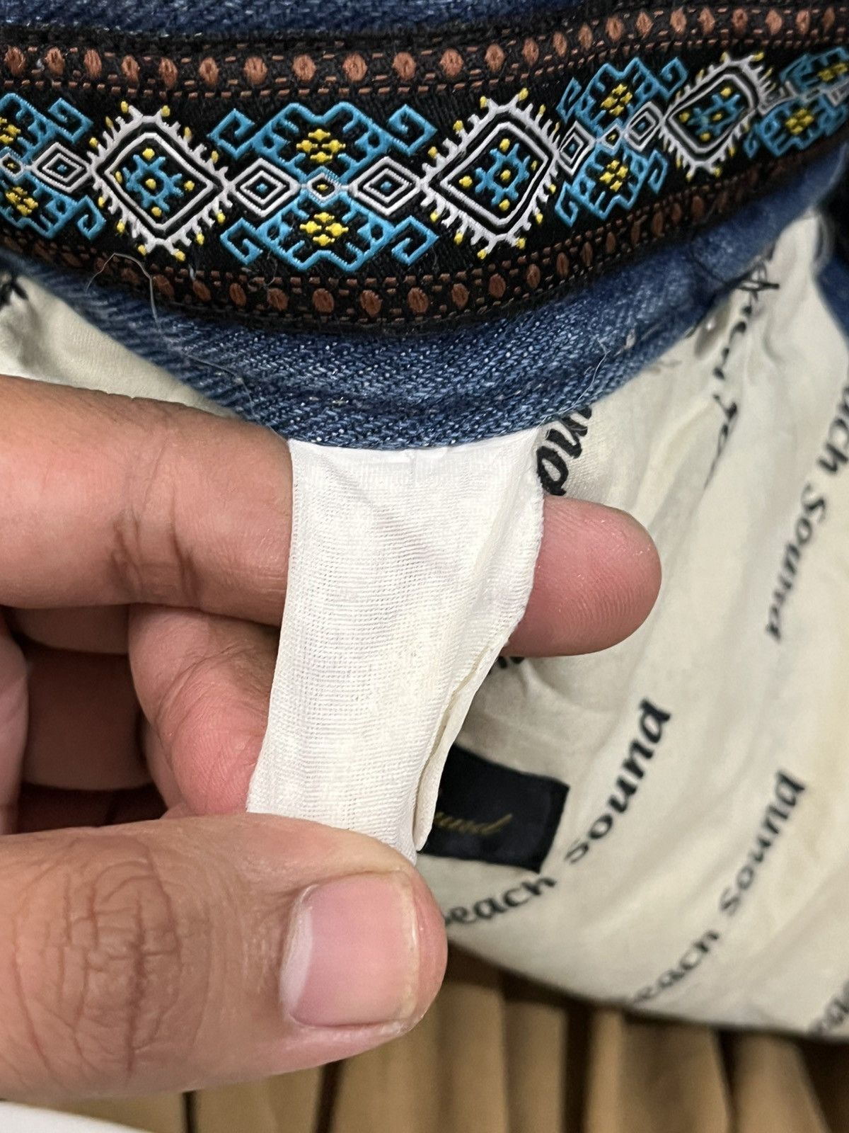 14th Addiction Vintage Sound Beach Flare Unique Grafitti Denim Size US 33 - 12 Thumbnail