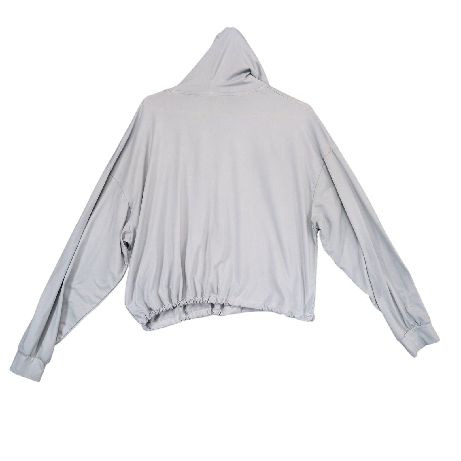 Other UK2LA Women's L Snakeskin Gold Lips Gray Cropped Hoodie Top Size L / US 10 / IT 46 - 2 Thumbnail