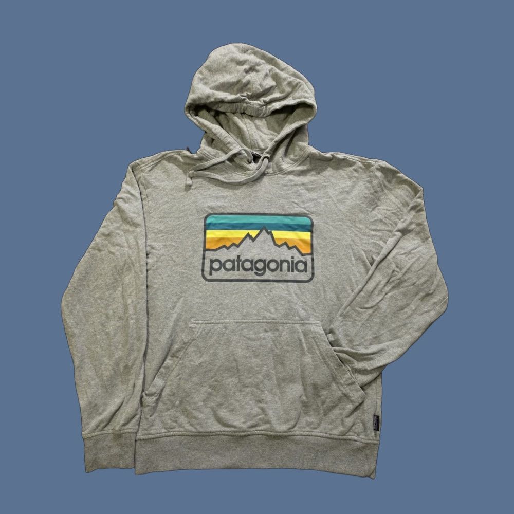 Patagonia Patagonia Line Logo Badge Lightweight Pullover Hoodie Gray XS Men's Relaxed Fit Crew Neck Long Sleeve Logo Graphic Print Size US XS / EU 42 / 0 - 1 Thumbnail