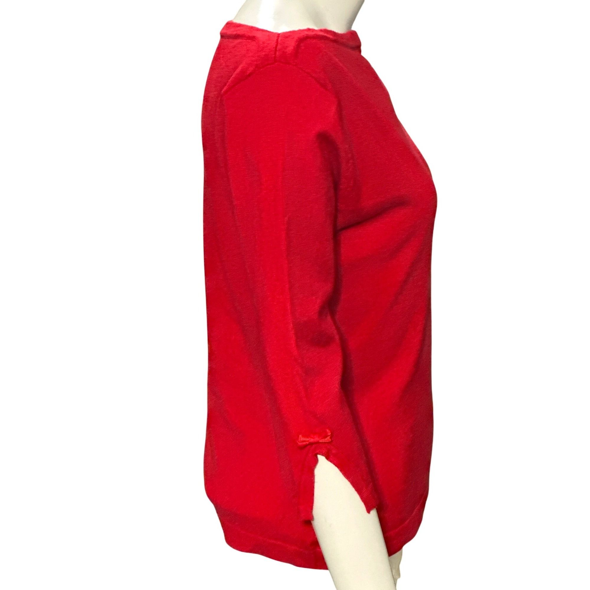 Other CCC Red Boat Neck Three Quarter Sleeve Top Soft Viscose Nylo Size S / US 4 / IT 40 - 6 Thumbnail