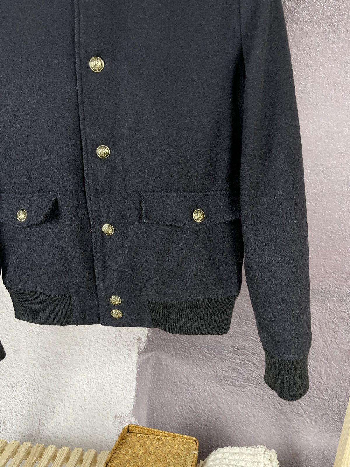 The Kooples The Kooples wool nylon bomber jacket navy/black Size US L / EU 52-54 / 3 - 10 Thumbnail