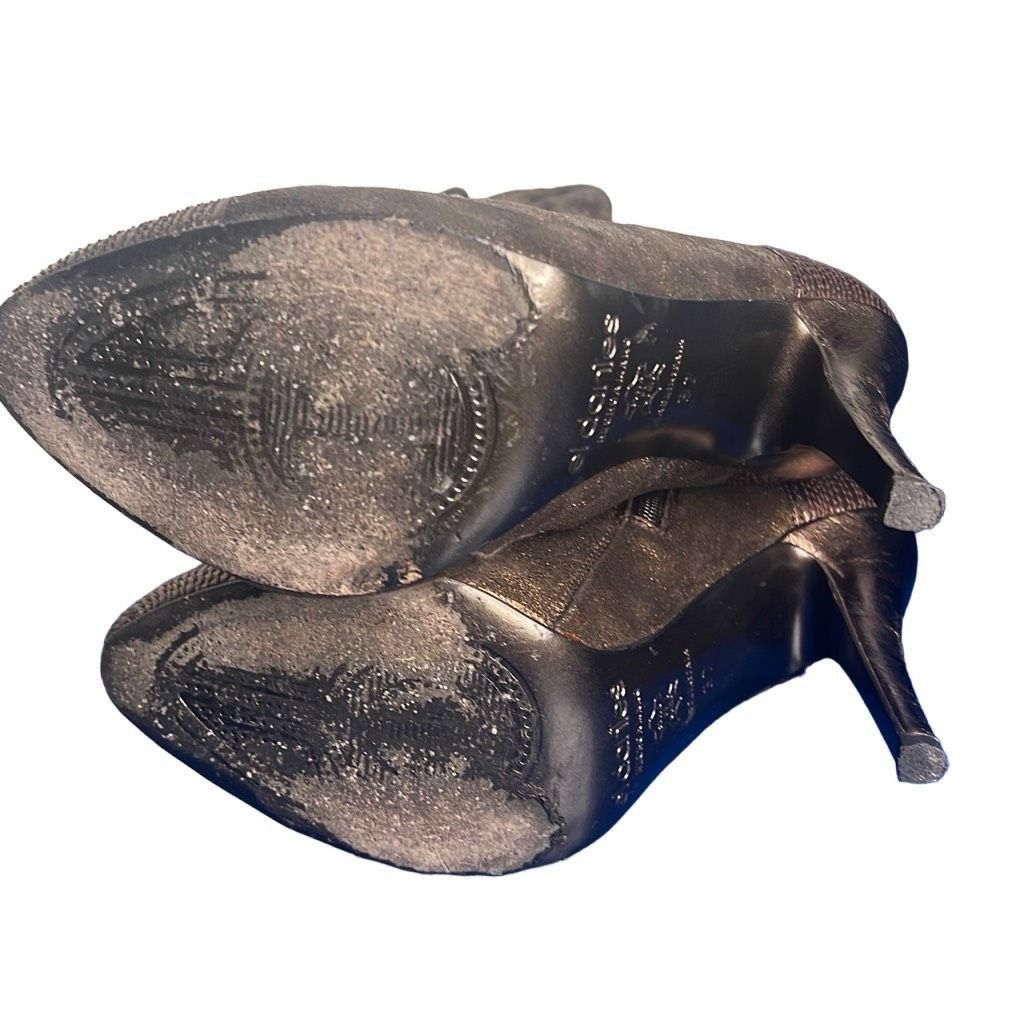 Other El Dantes Metallic Suede stiletto Boots Booties 6.5 Platforms Size US 6.5 / IT 36.5 - 10 Thumbnail