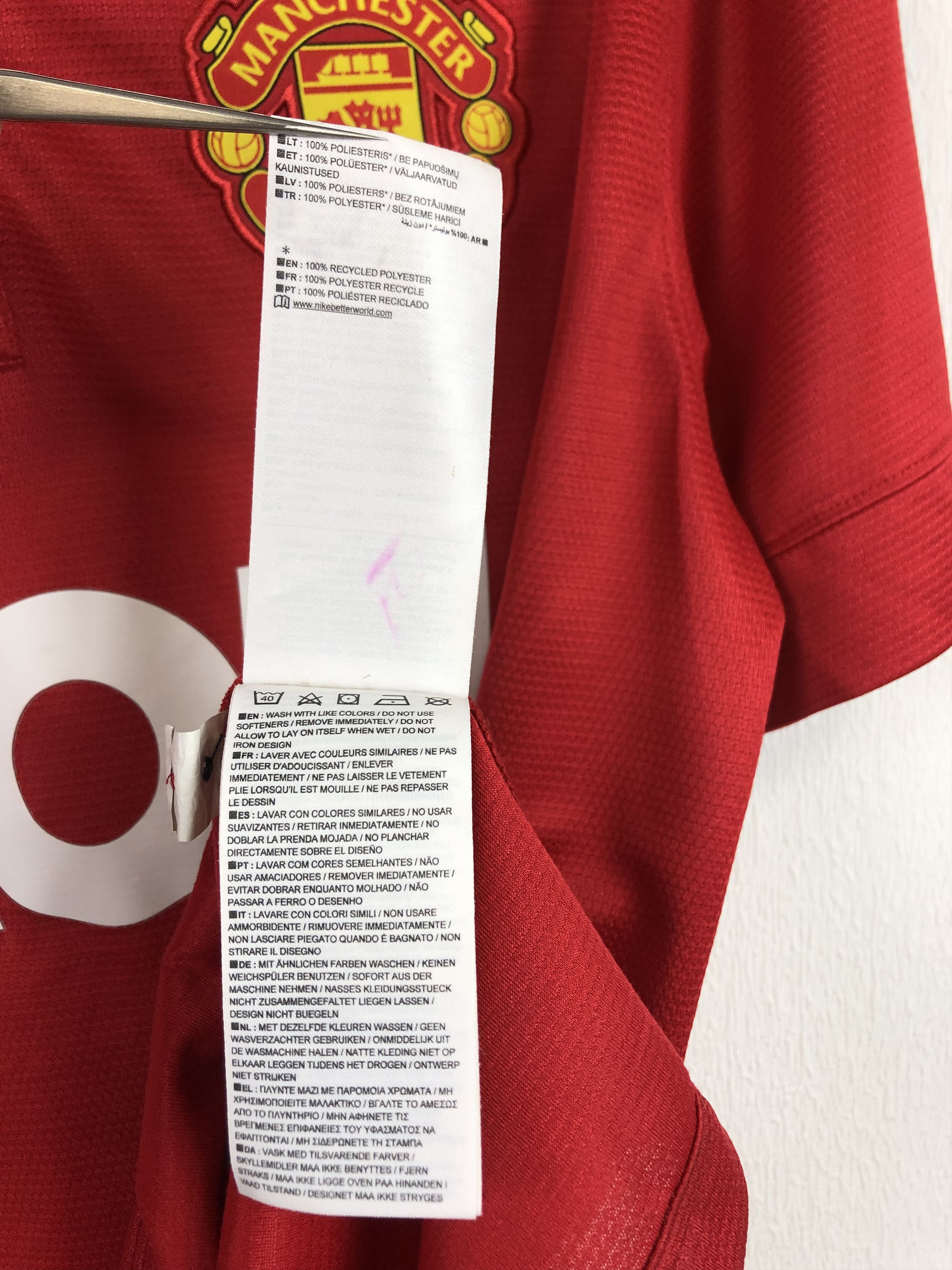Nike Manchester United football shirt 2013 Soccer Nike Jersey Size US L / EU 52-54 / 3 - 14 Thumbnail