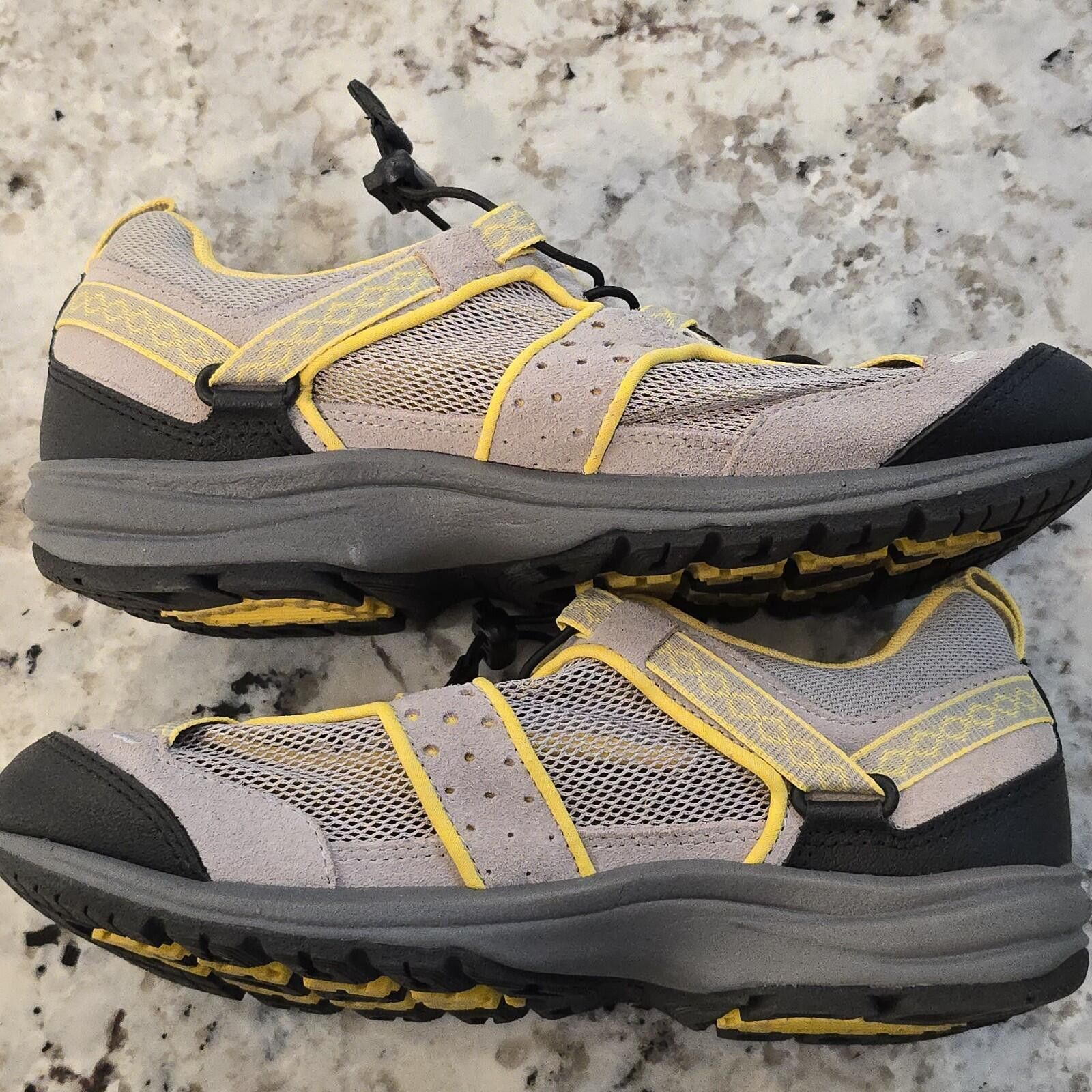 Lands' End Lands End - Womens 6.5 Gull Gray Yellow Trekker Shoes Size US 6.5 / IT 36.5 - 3 Thumbnail