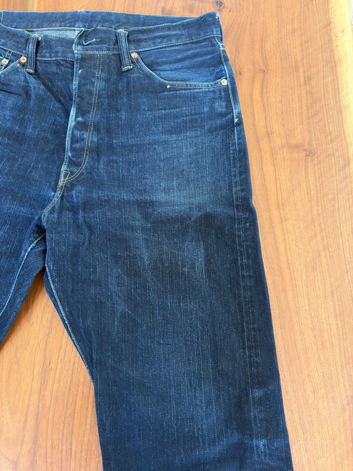 The Flat Head The Flat Head – Raw Selvedge Denim (Japan), epic fades (36) Size US 36 / EU 52 - 4 Thumbnail