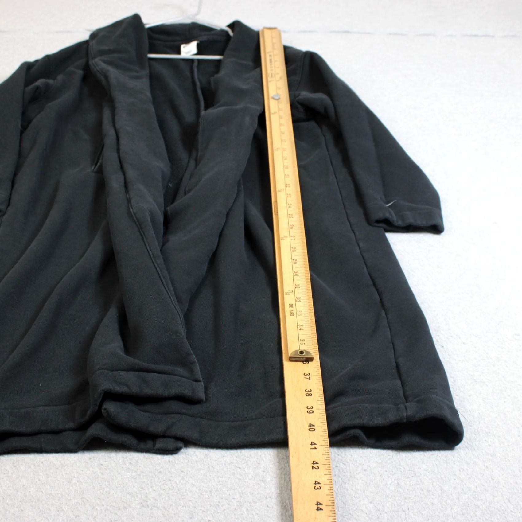 Nike VINTAGE? NO - Nike Jacket Woman XL Black Fleece Cotton Duster Long Sweater Open Streetwear Size XL / US 12-14 / IT 48-50 - 5 Thumbnail