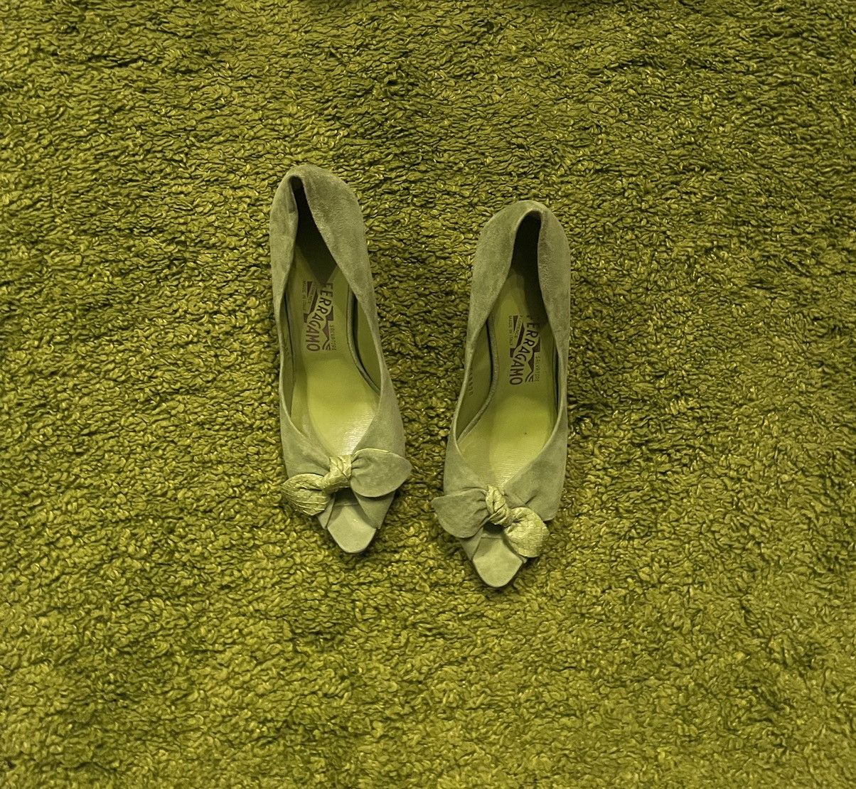 Designer × Salvatore Ferragamo 🐍 Salvatore Ferragamo real leather heels shoes Size US 8.5 / IT 38.5 - 2 Thumbnail