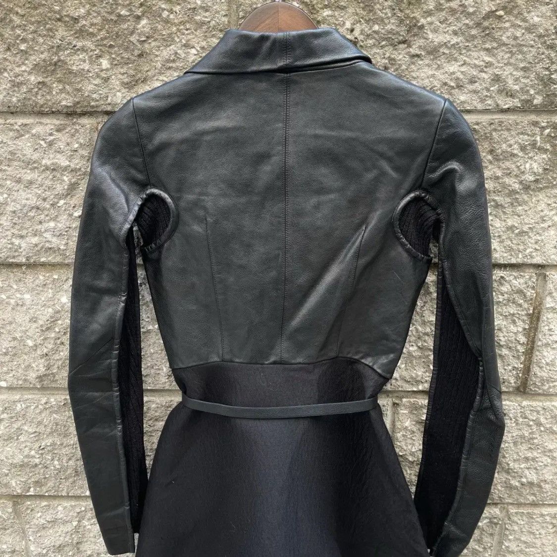 Rick Owens Rick Owens 2010 Leather Dress Jacket Size XS / US 0-2 / IT 36-38 - 5 Thumbnail
