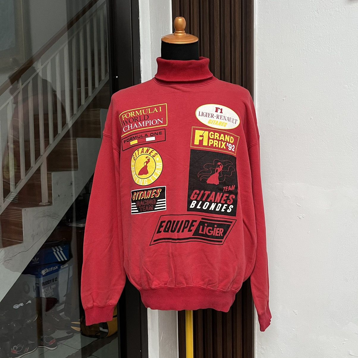 Vintage Vintage 90s GITANES Formula One Racing Team Roll Neck Size US L / EU 52-54 / 3 - 1 Thumbnail