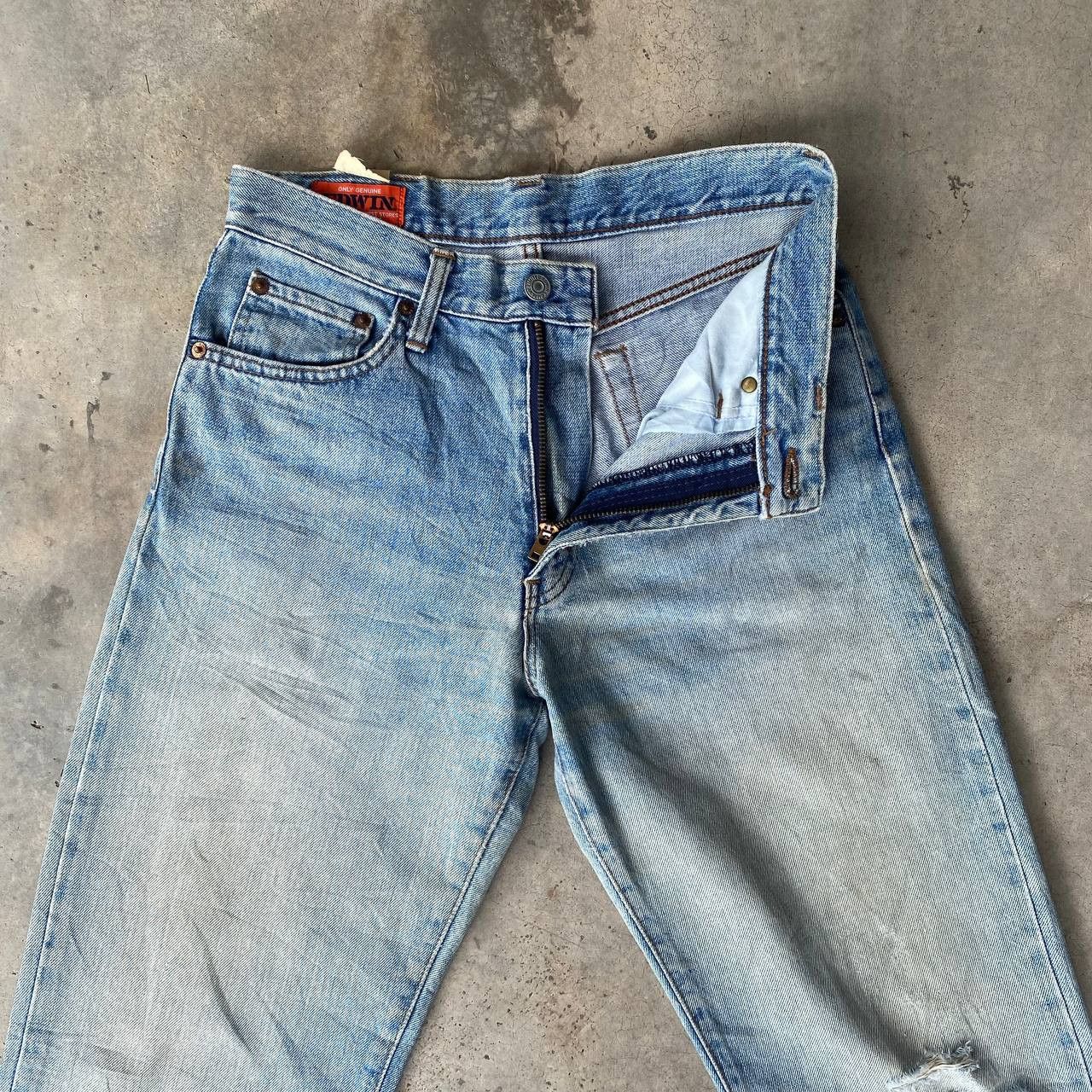 Edwin VINTAGE 90S EDWIN LOT 1503-94 AW STONEWASH DISTRESSED DENIM Size US 29 - 5 Thumbnail