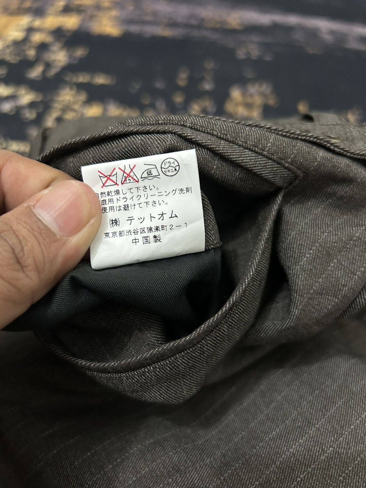 Tete Homme Herringbone Tete Homme Issey Miyake Bottom Button Pants Size US 32 / EU 48 - 18 Thumbnail