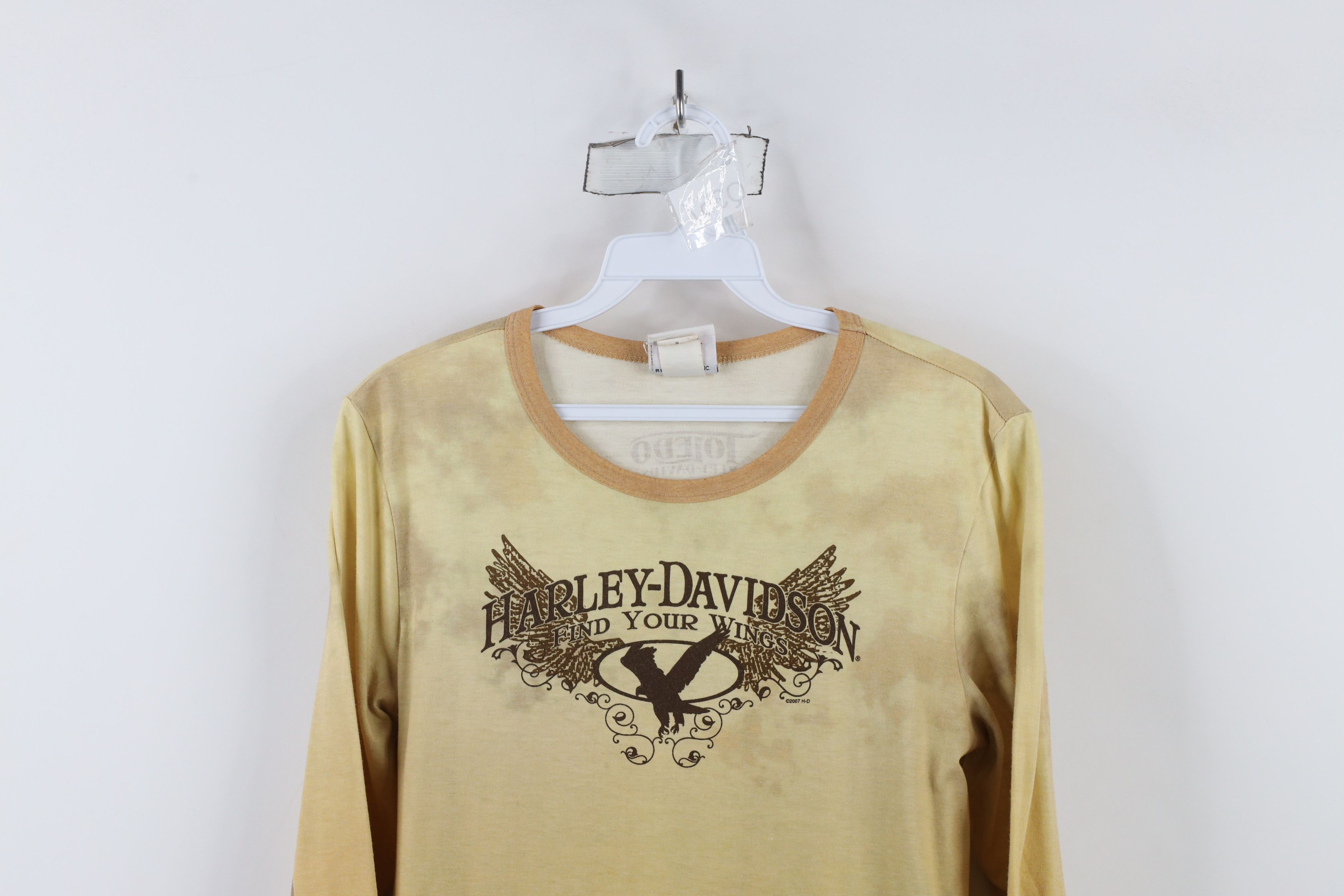 Harley Davidson × Vintage Vintage Y2K Harley Davidson Flames All Over Print T-Shirt Size M / US 6-8 / IT 42-44 - 2 Thumbnail
