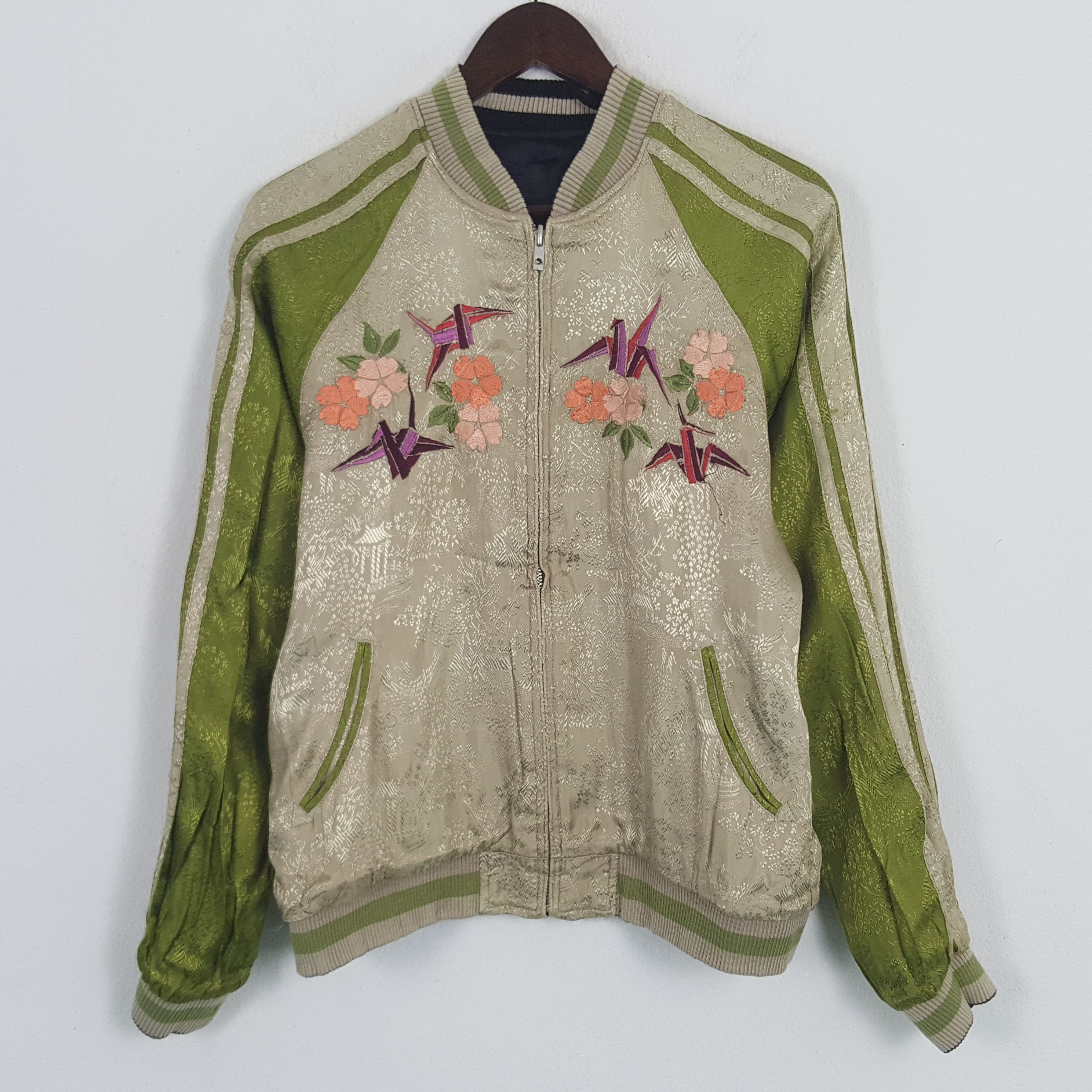 Vintage Vintage Sukajan Fish Koi Japan Reversible Zipper Jacket Size US M / EU 48-50 / 2 - 7 Thumbnail
