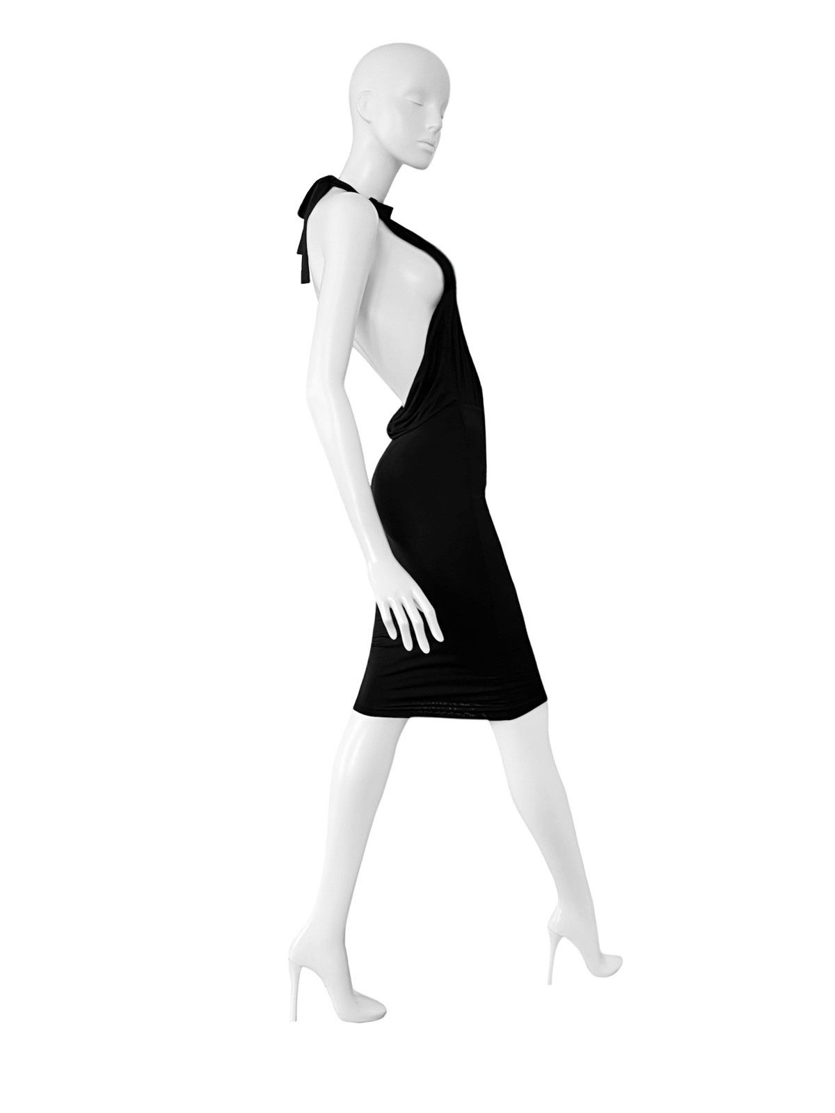 Gucci Runway Tom Ford for Gucci black open-back dress Size M / US 6-8 / IT 42-44 - 3 Thumbnail