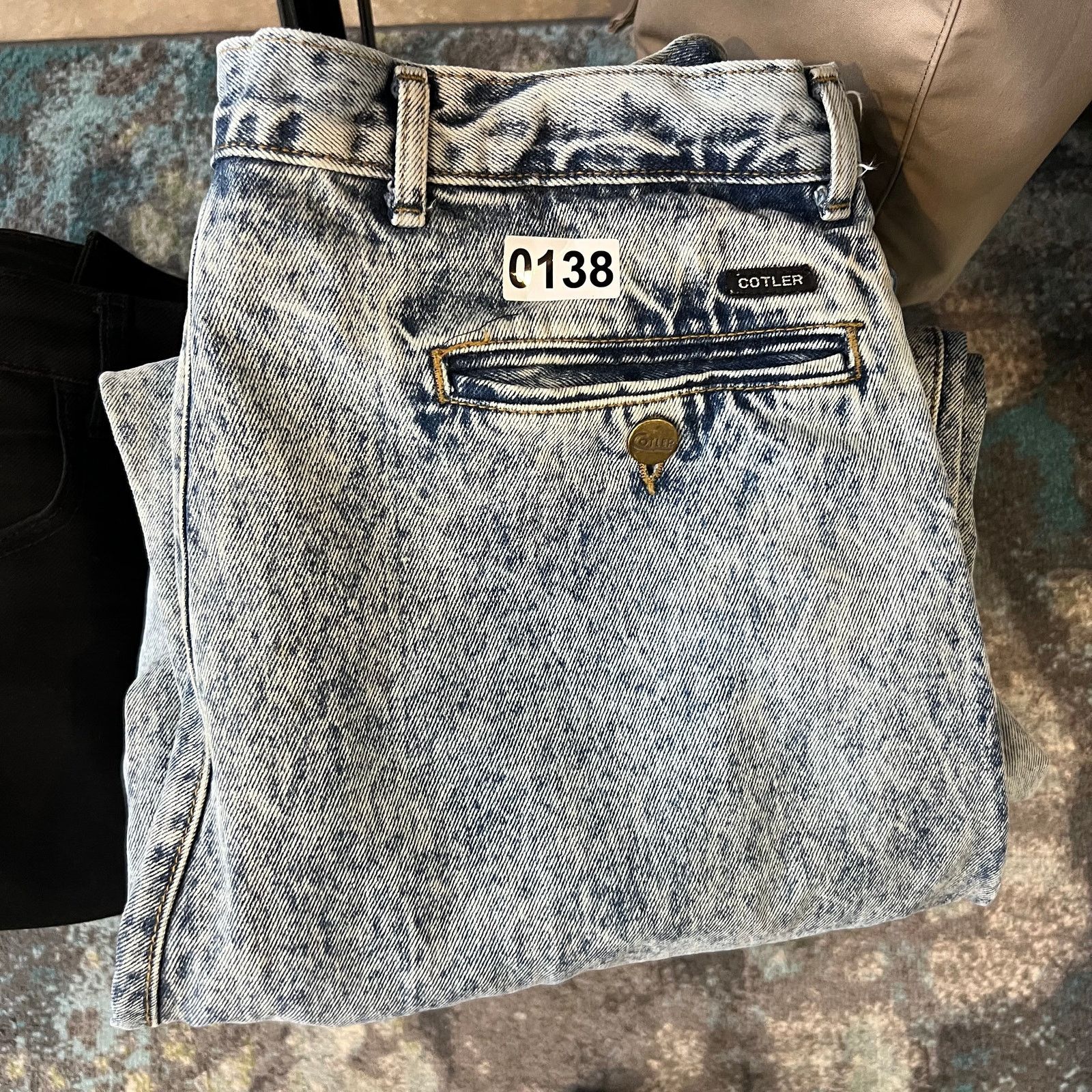 Other Vintage Cotler Jeans Mens 34x30 Acid Wash 80s Jeans Pleated Size US 34 / EU 50 - 8 Thumbnail