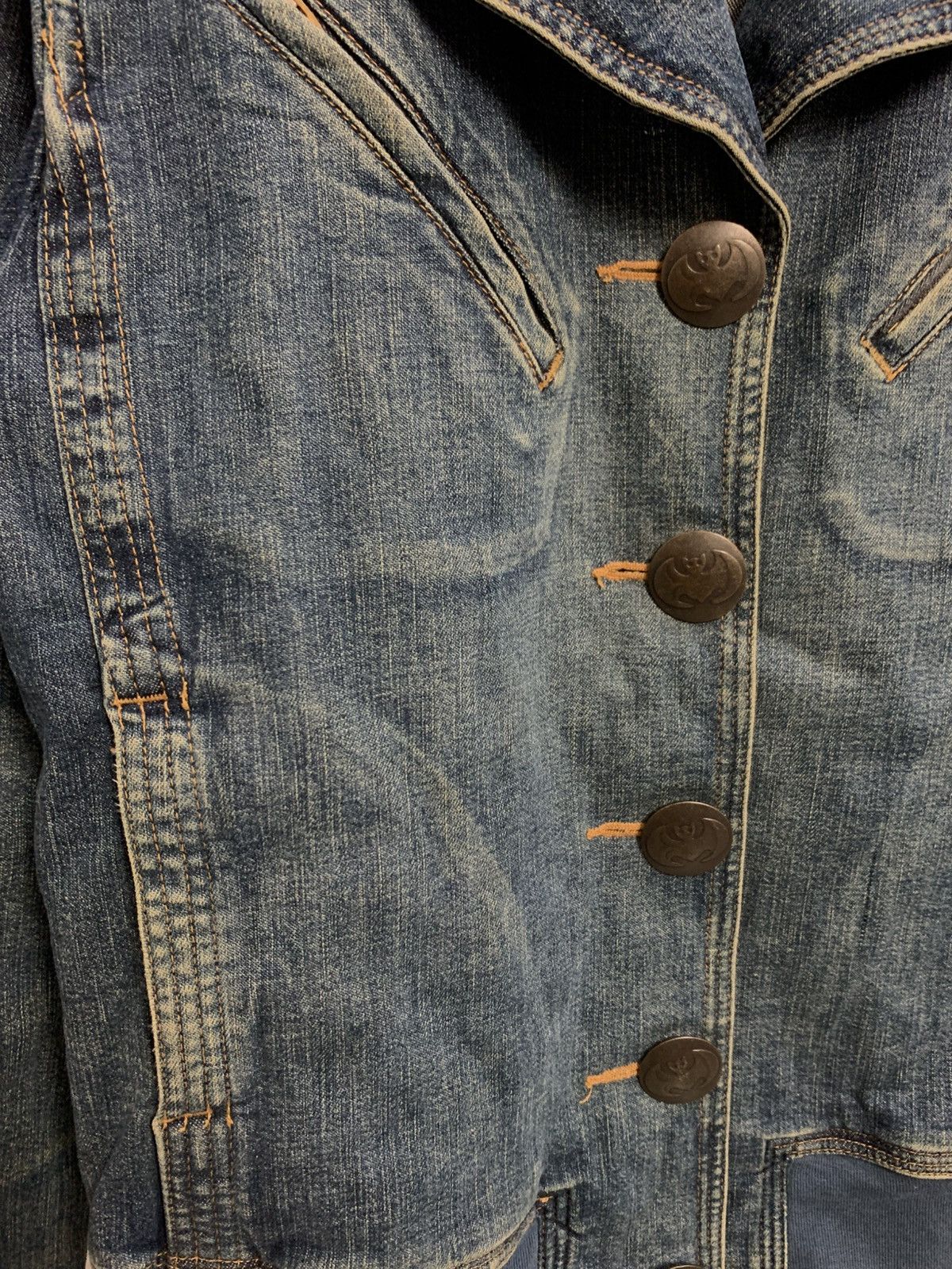 Tsumori Chisato Vintage Tsumori Chisato open collar denim jacket Size XS / US 0-2 / IT 36-38 - 6 Thumbnail