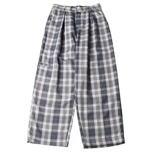 Japanese Brand 20AW Indigo Union Japan Grey Checked Minimal Pants Size US 32 / EU 48 - 1 Thumbnail