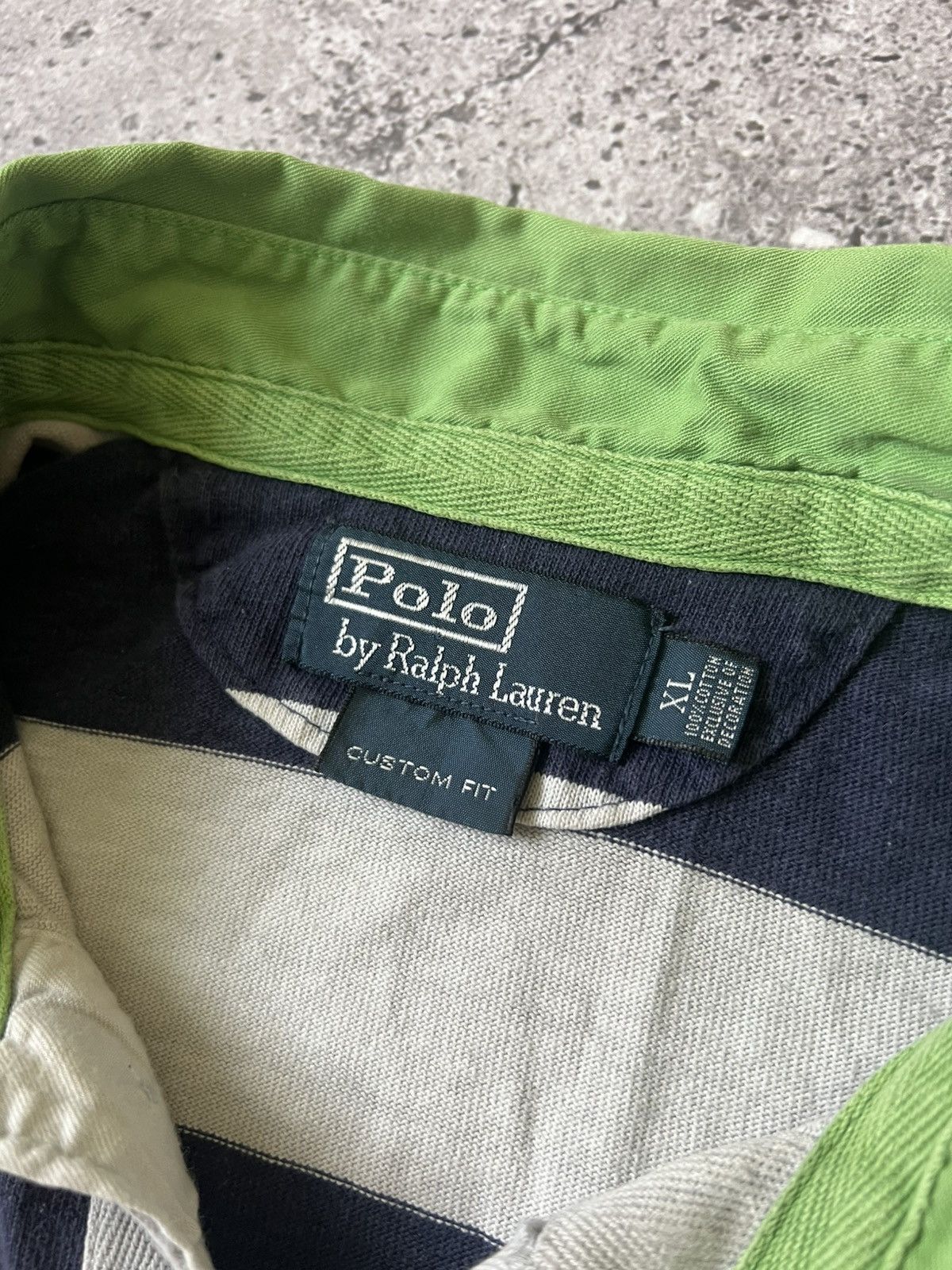 Polo Ralph Lauren Vintage Polo Ralph Lauren Striped Rugby Long Sleeve Size US XL / EU 56 / 4 - 5 Thumbnail