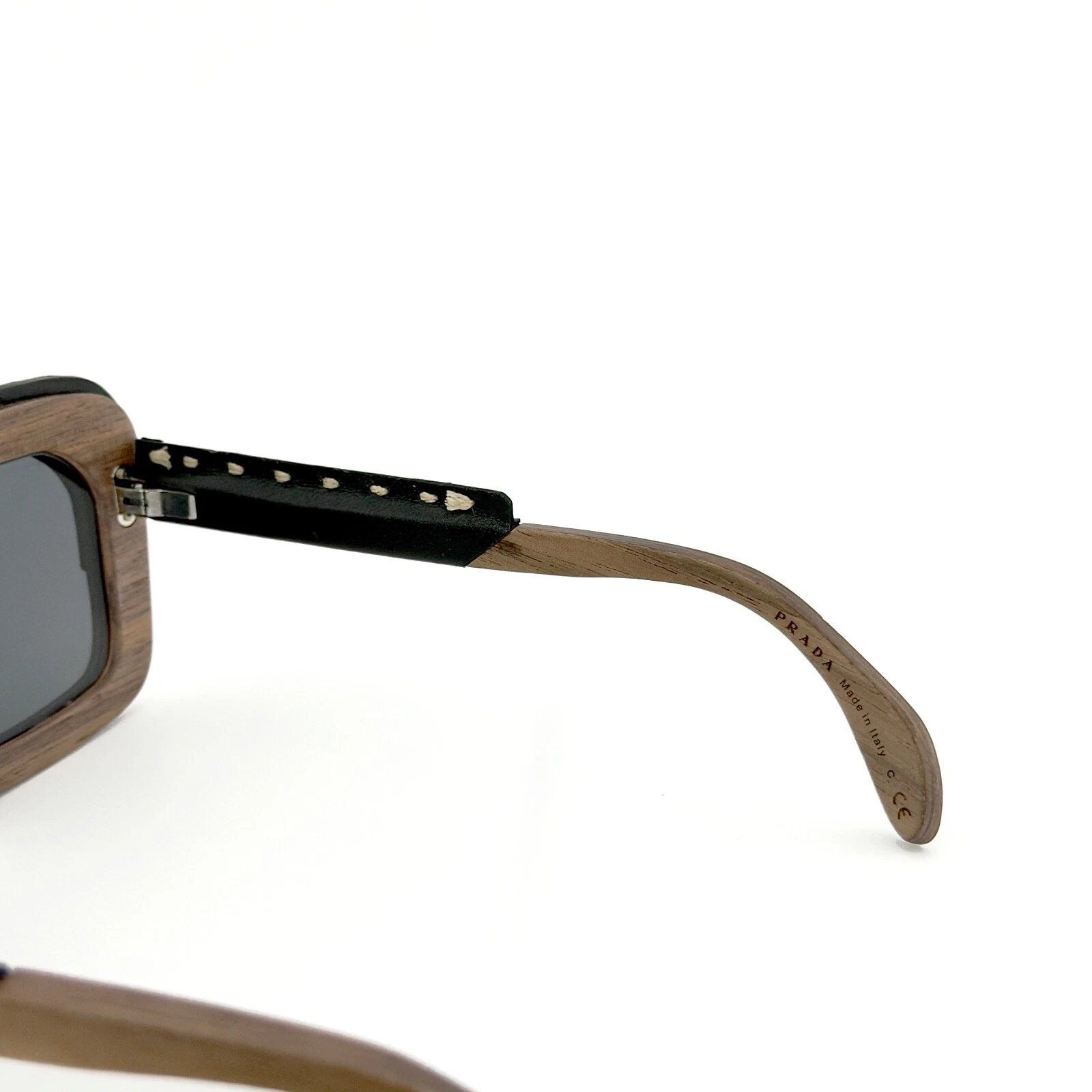 Prada PRADA 26R PR26RS RAW Brown Canaletto Black Sunglasses Size ONE SIZE - 8 Thumbnail