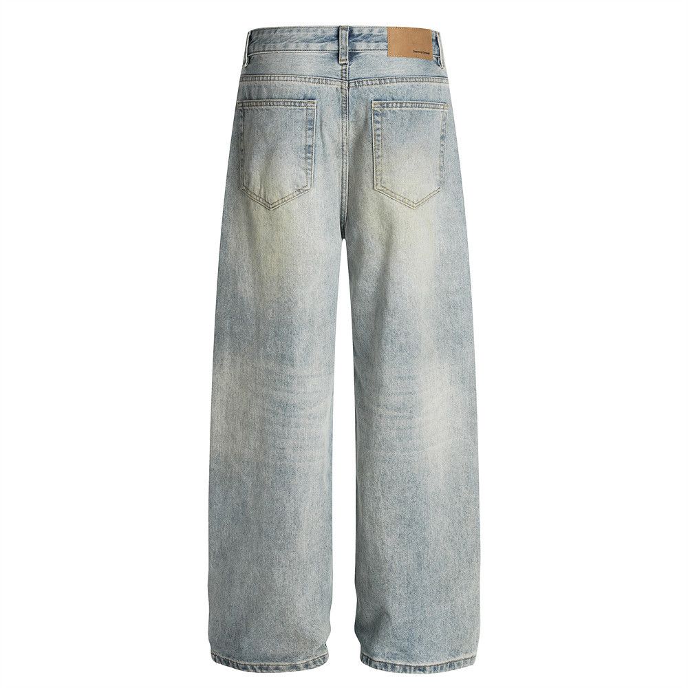 Japanese Brand × Jean American men's casual loose punk distressed washed jeans Size US 32 / EU 48 - 3 Thumbnail