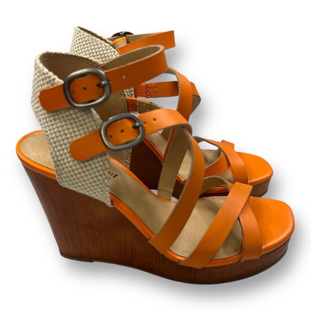 Lucky Brand Lucky Brand Orange Wedge Sandals Size 7.5 Size US 7.5 / IT 37.5 - 4 Thumbnail