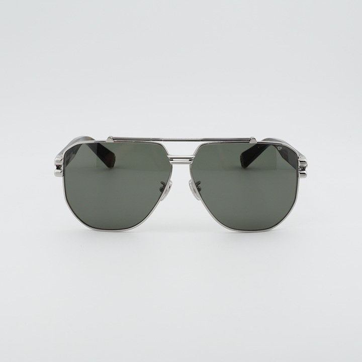 Philipp Plein Philipp Plein SPP185 0K07 Sunglasses Palladium Aviator Frame Size ONE SIZE - 5 Thumbnail