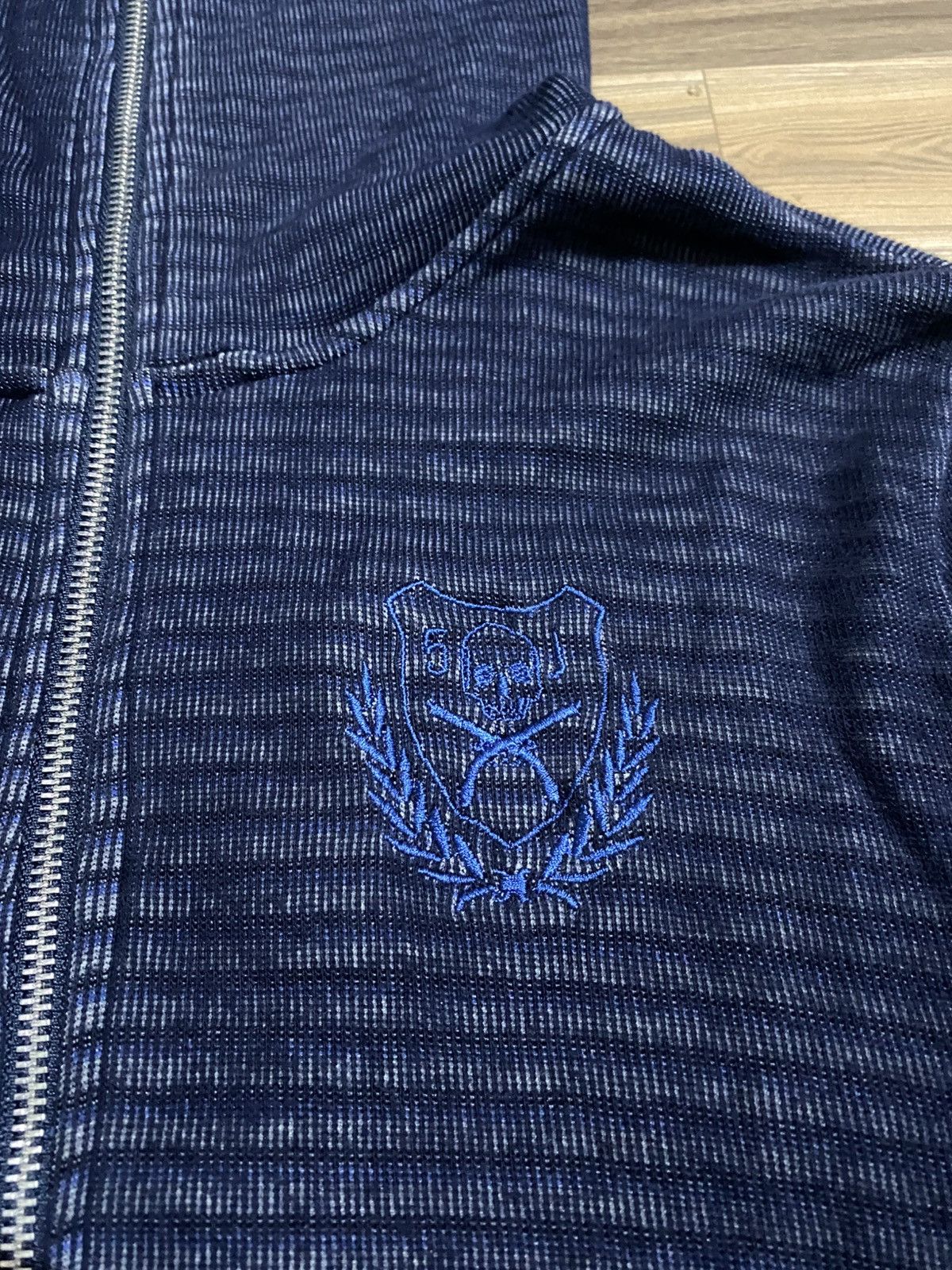 If Six Was Nine × Japanese Brand × Le Grande Bleu (L.G.B.) SKULL 5TH STREET AMERICAN BLUE JEANS FULL ZIPPER HOODIES Size US L / EU 52-54 / 3 - 3 Thumbnail