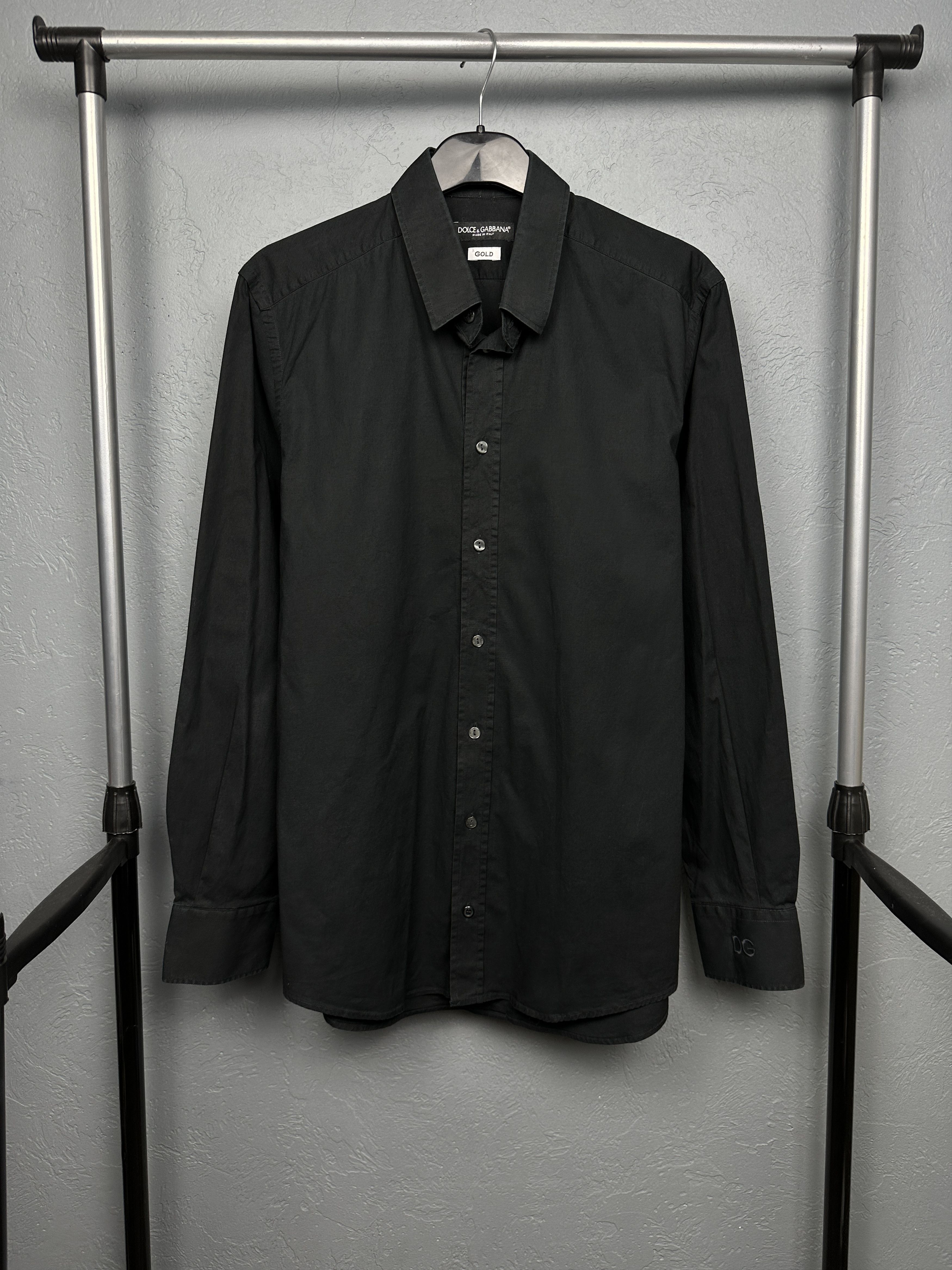 Dolce & Gabbana × Vintage Dolce & Gabbana Vintage Mens Long Sleeve Black Shirt Size US M / EU 48-50 / 2 - 1 Thumbnail