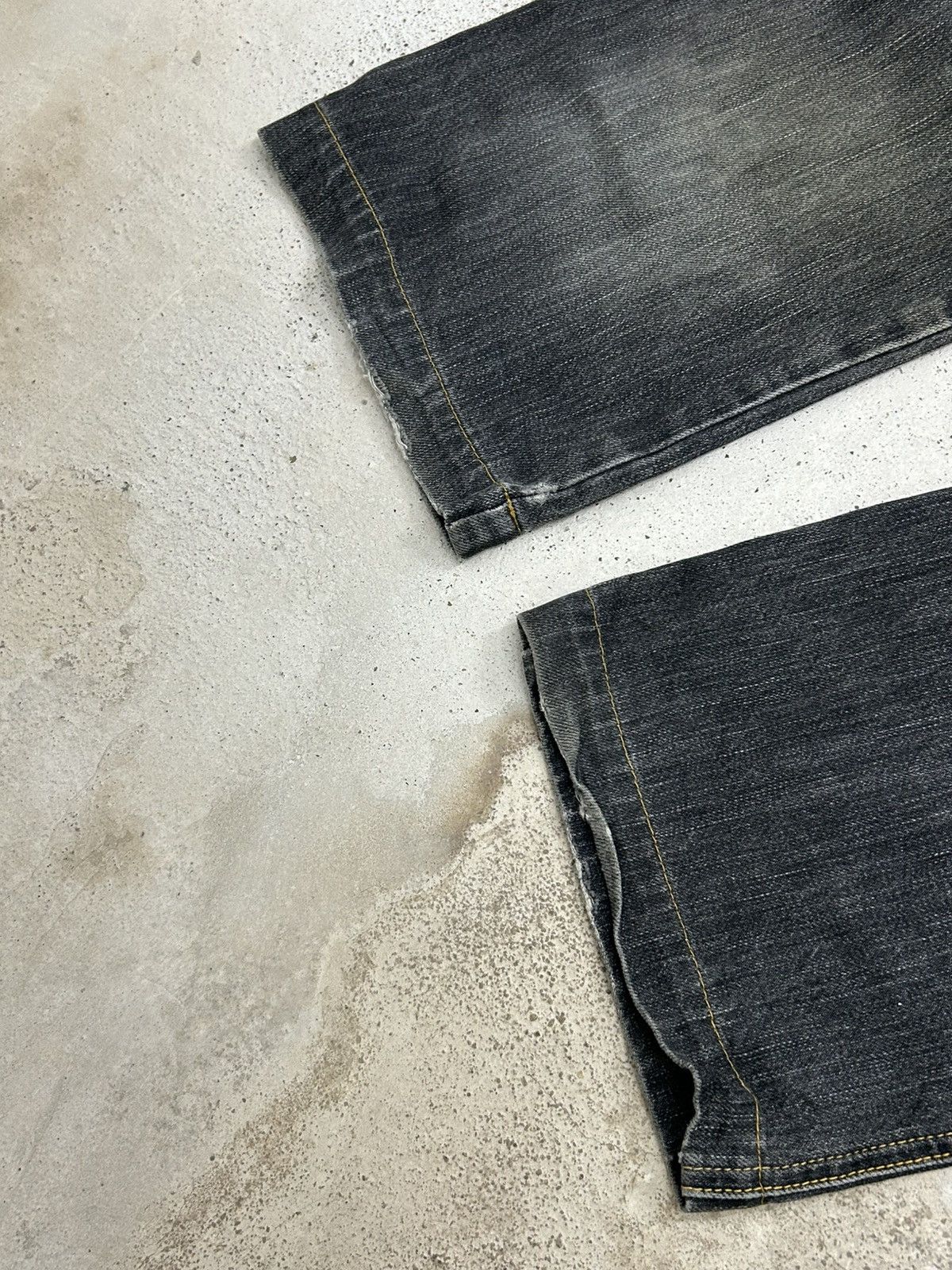 GOSTAR DE FUGA × Japanese Brand Eastboy Men Jean Loose Baggy Fit Grey Washed Distressed Size US 31 - 9 Thumbnail