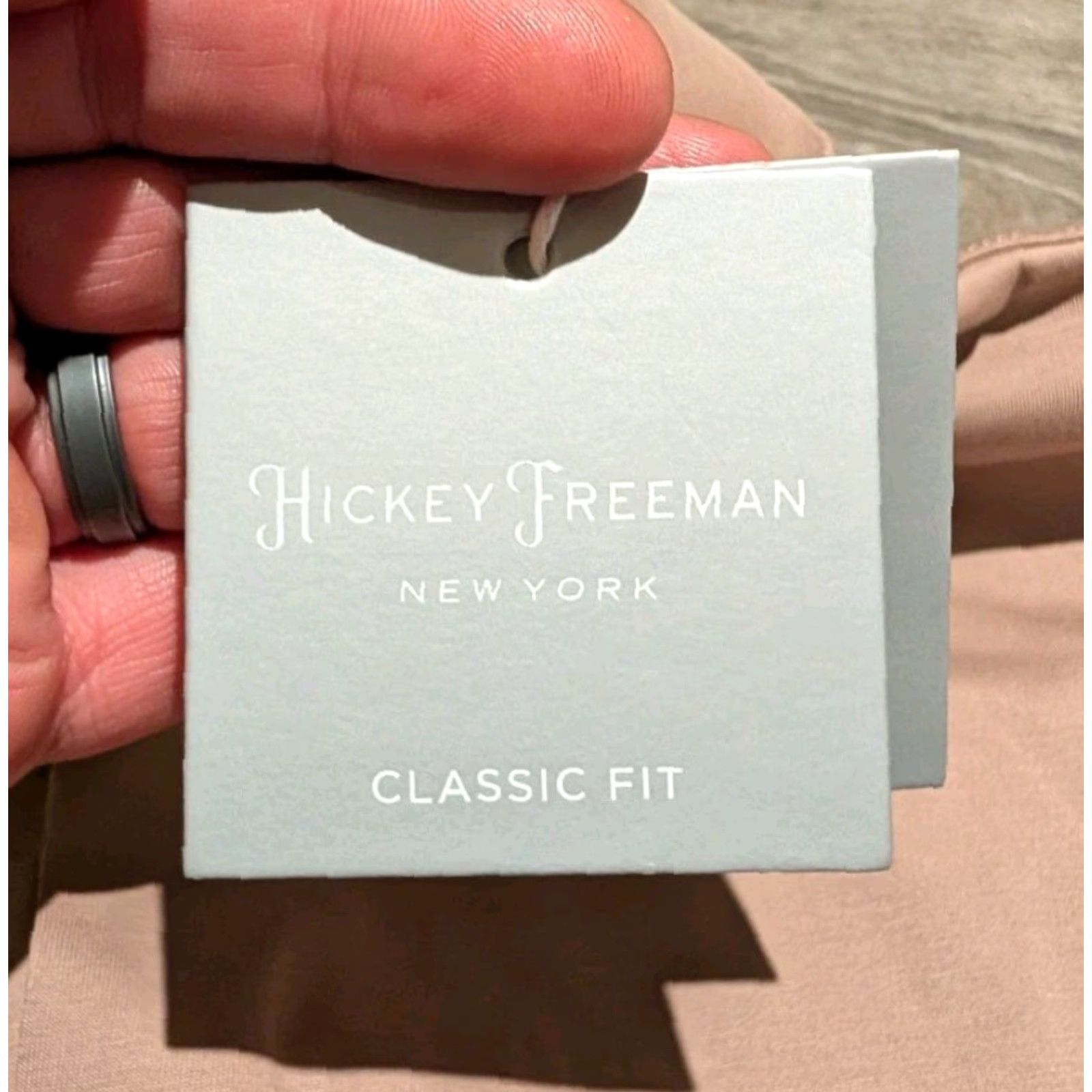 Vintage NWT Hickey Freeman New York Classic Fit Taupe Dress Shirt Small Preppy MSRP 9 Size 36R - 3 Thumbnail