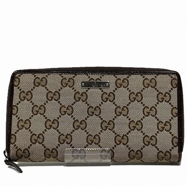 Gucci Gucci Gucci GG Canvas Leather Long Wallet 112724 Canvas Long Wallet 112724 Size ONE SIZE - 1 Thumbnail