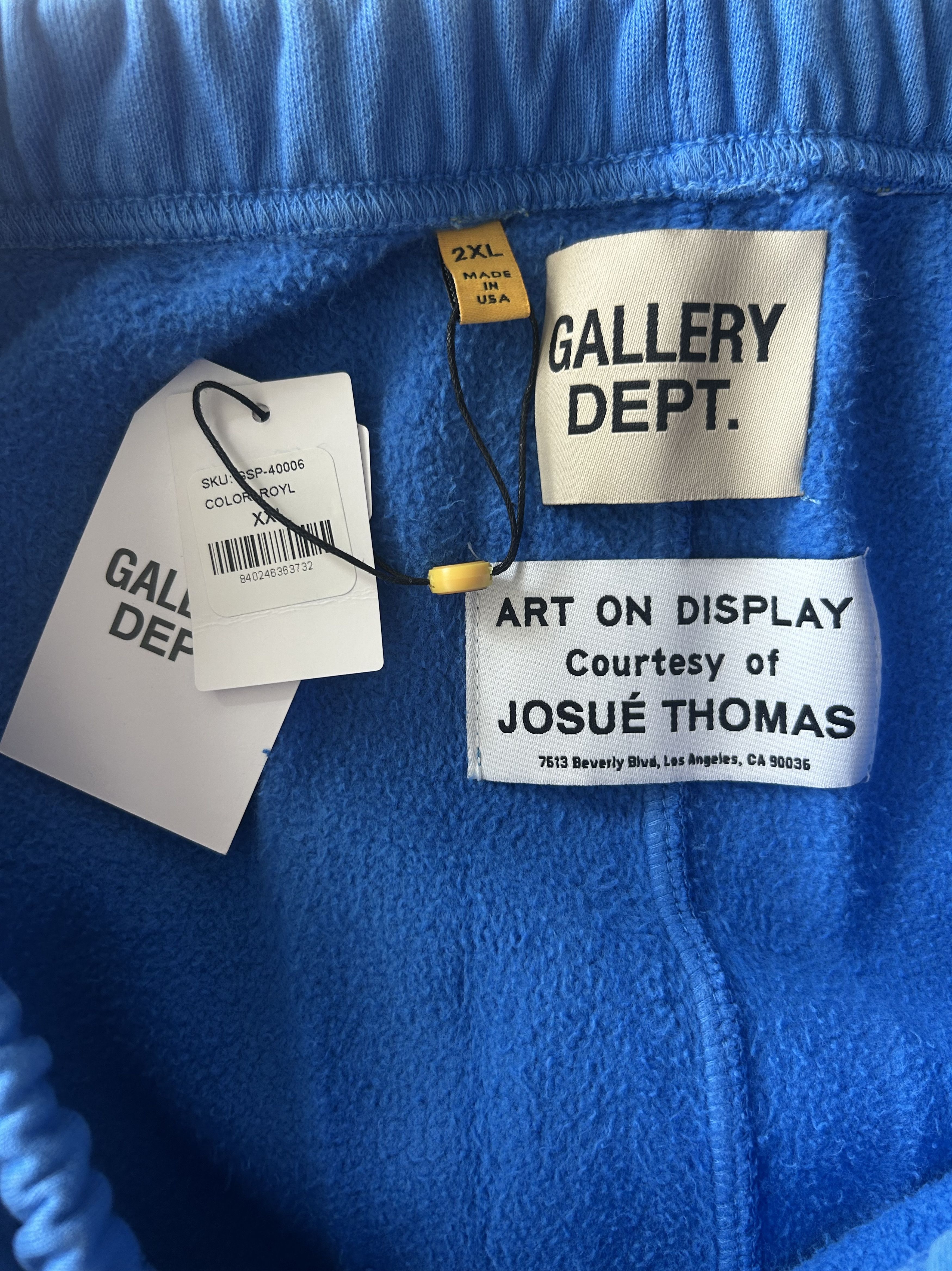 Gallery Dept. Gallery Dept Blue & Black Gym Logo Sweatpants Size US 34 / EU 50 - 3 Thumbnail