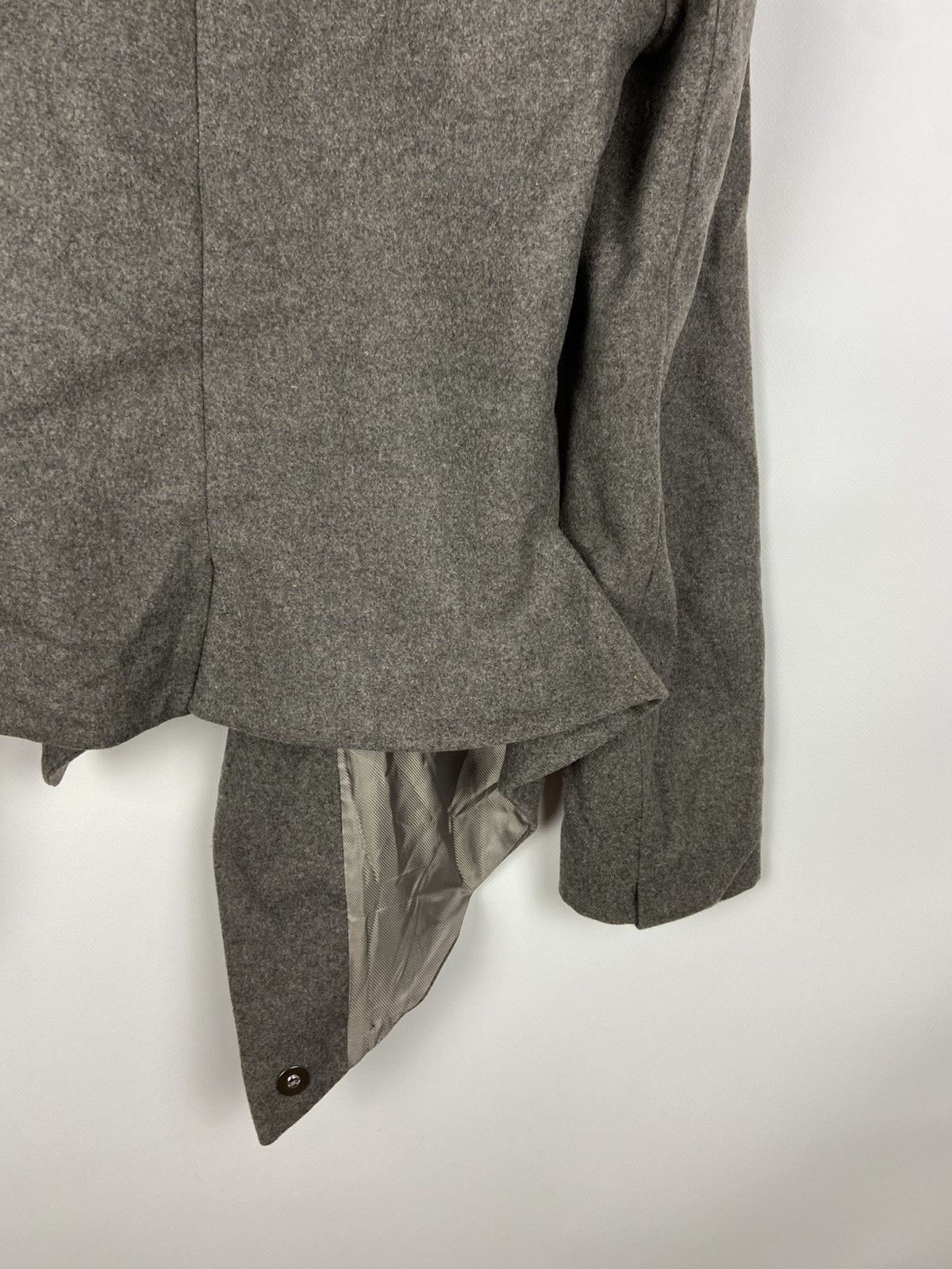 Designer × Haider Ackermann HAIDER ACKERMANN Asymmetrical Wool Gray Women Blazer Jacket Size XS / US 0-2 / IT 36-38 - 18 Thumbnail