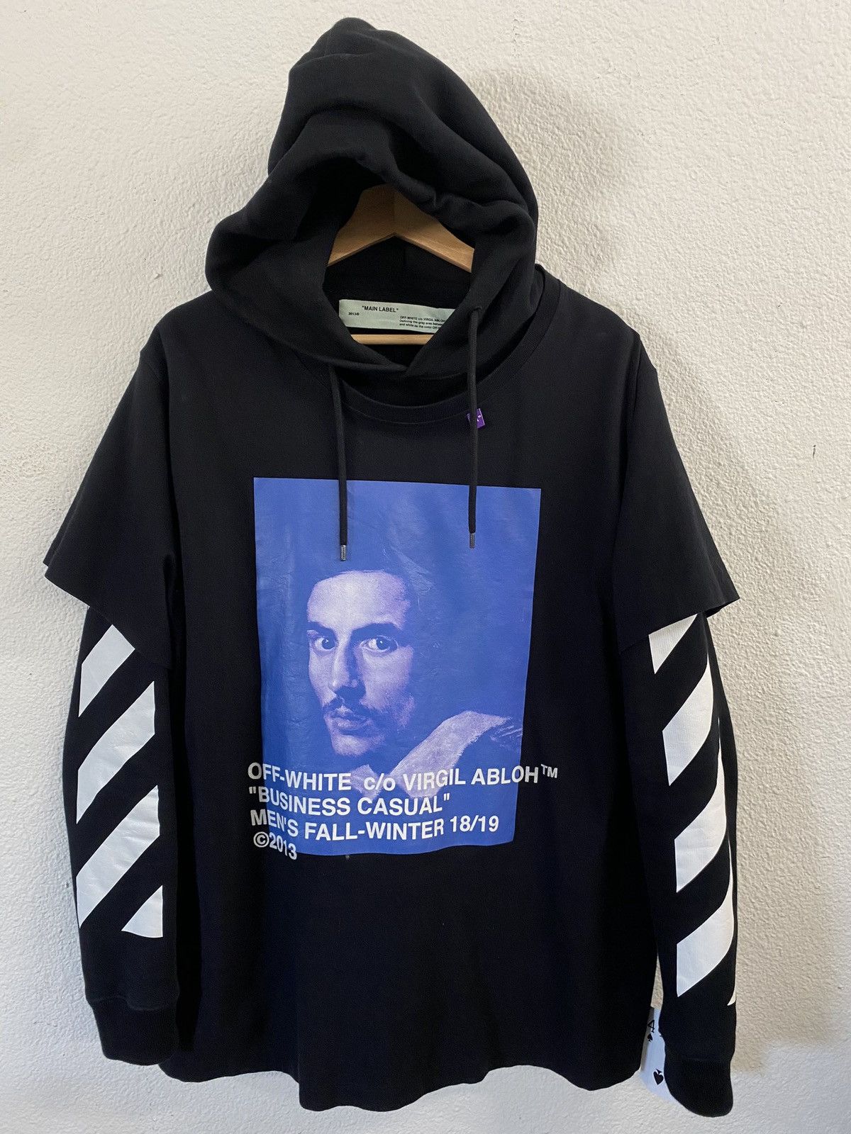 Off-White OFF-WHITE Diag Bernini L/S Tee Hoodie | Grailed