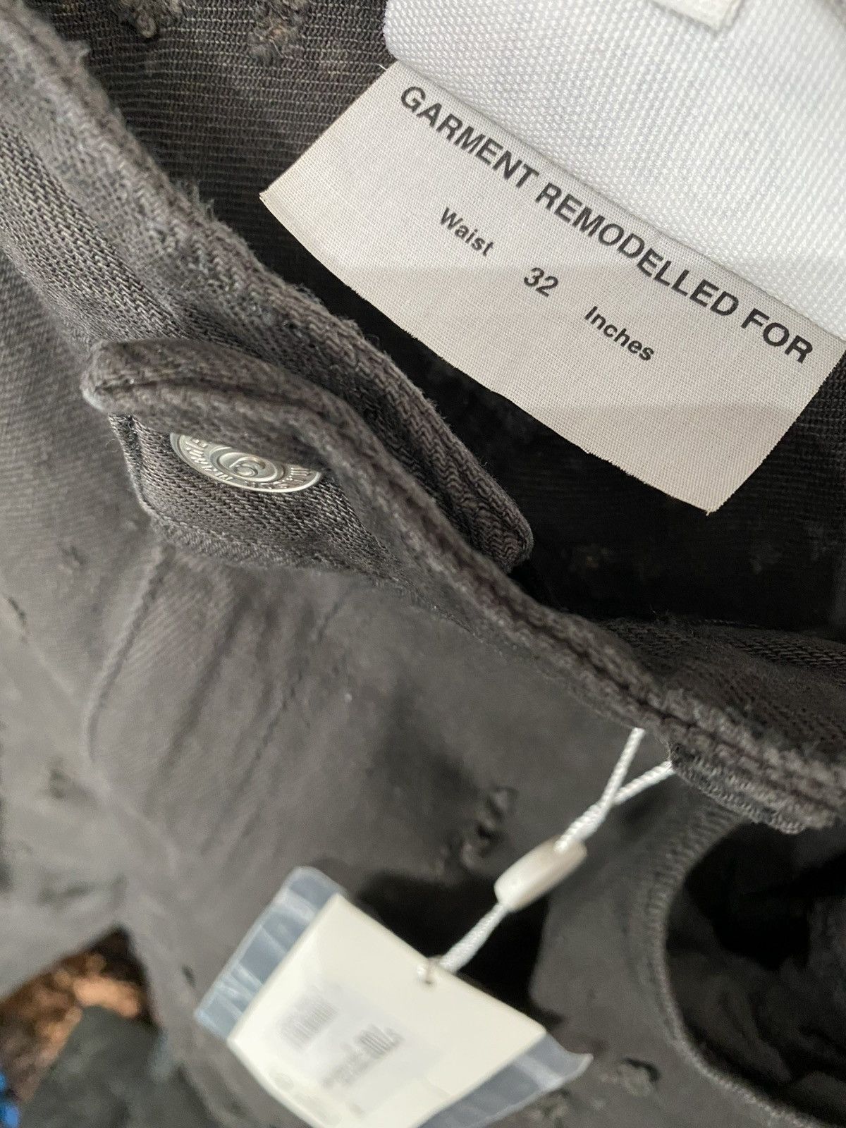 Maison Margiela MM6 MEN LASER DISTRESSED RAW HEM HOLES JEANS Size US 32 / EU 48 - 8 Thumbnail