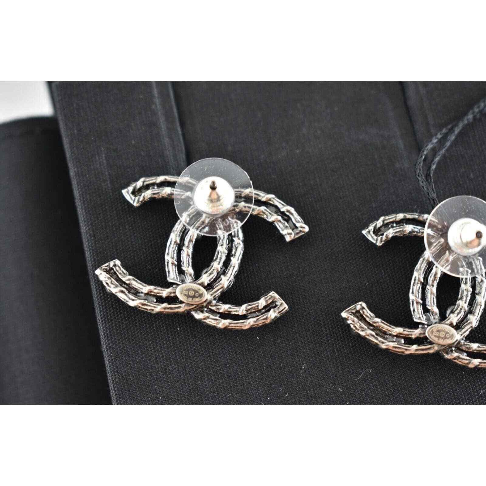 Chanel Chanel Ruthenium Crystal Camellia Statement Drop Earrings Size ONE SIZE - 12 Thumbnail