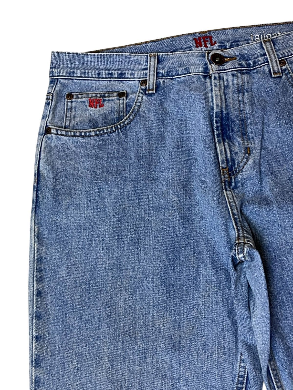 NFL GRAIL🔥NFL NEW YORK GIANTS TEAM TAILGATER RELAXED JEANS Size US 35 - 6 Thumbnail