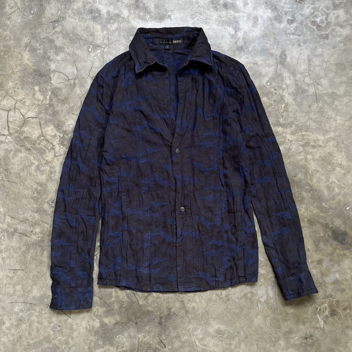 Schlussel 2000s Schlussel Camo Outer Button Up Long Sleeve Shirt Size US M / EU 48-50 / 2 - 1 Thumbnail