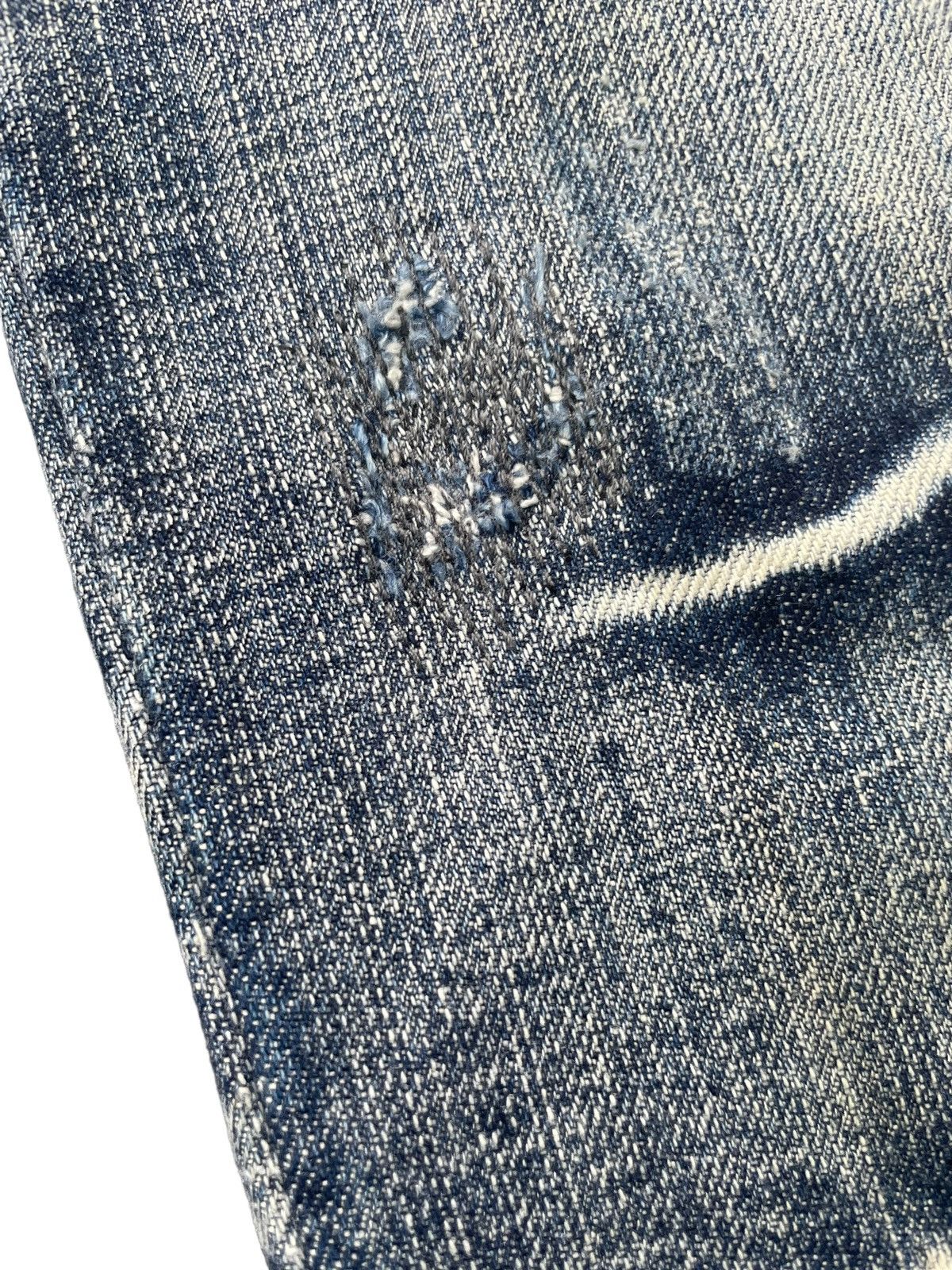 Japanese Brand Hi-Hop Custom Distresed Denim Size US 34 / EU 50 - 4 Thumbnail