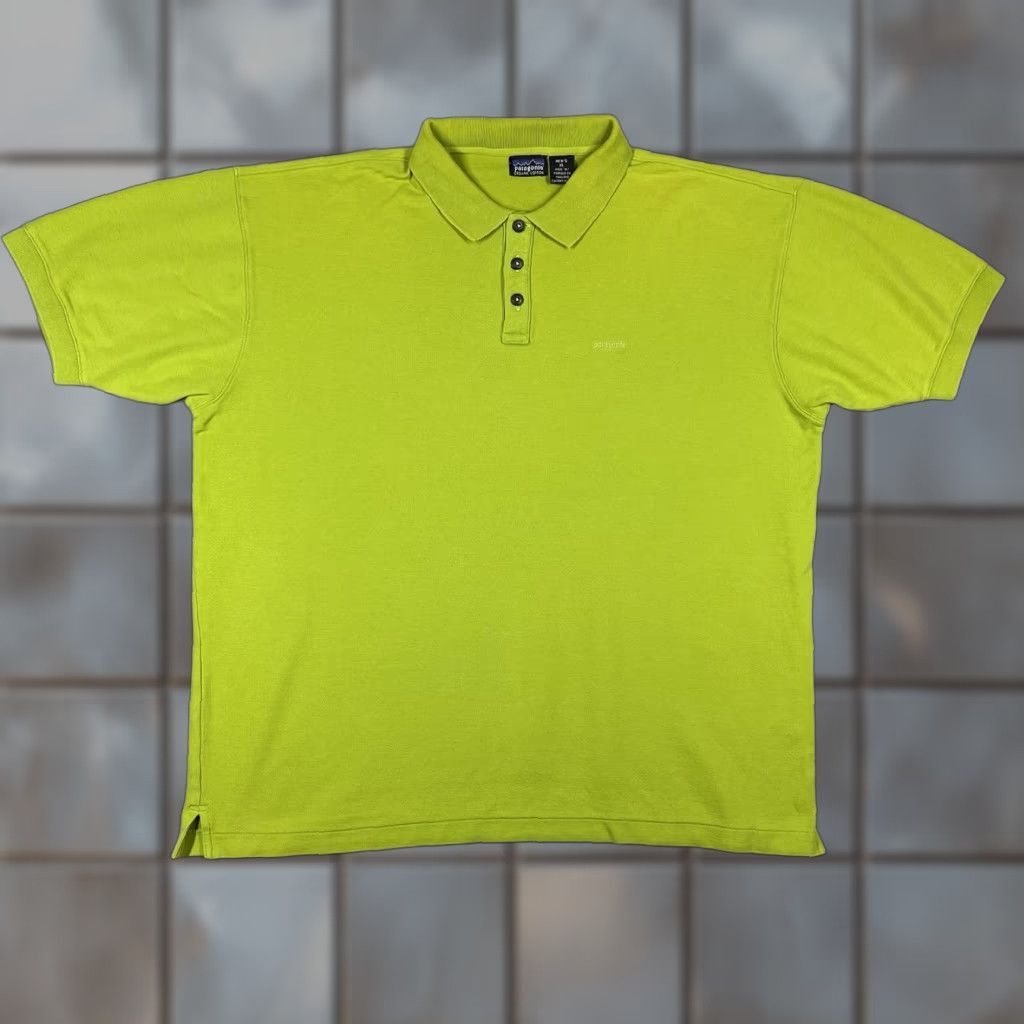 Patagonia VINTAGE Patagonia Polo Shirt Men’s XL Lime Green Organic Cotton Style 52822 SP03 Size US XL / EU 56 / 4 - 1 Thumbnail
