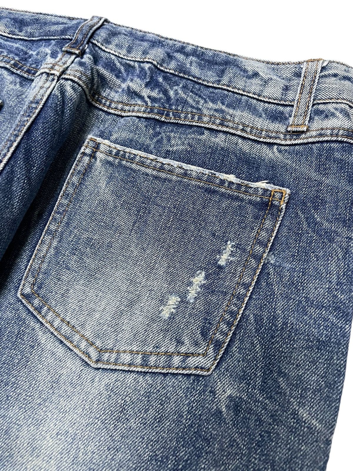 5351 POUR LES HOMMES × Hysteric Glamour Boro Heavy Stitched Japanese Brand Distressed Jeans Size US 30 / EU 46 - 23 Thumbnail