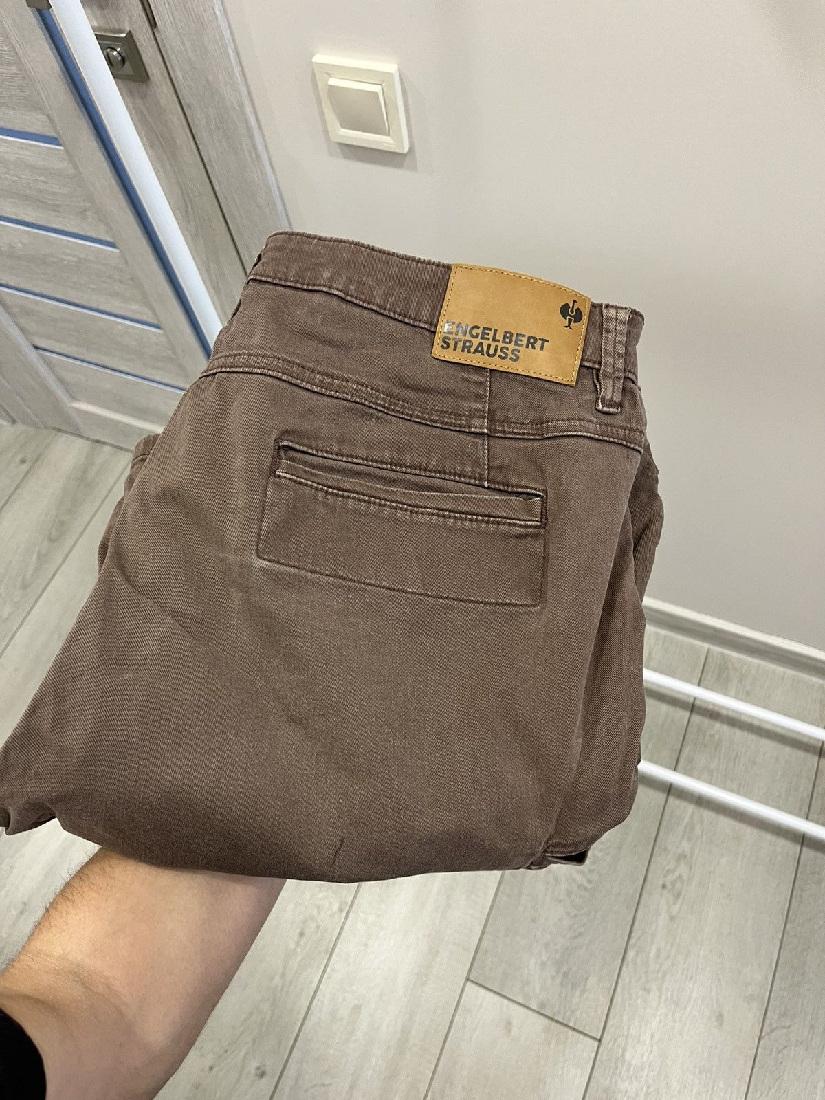 Stewart & Strauss Vintage Engelbert Strauss Workwear Cargo Brown Pants Size US 38 / EU 54 - 6 Thumbnail