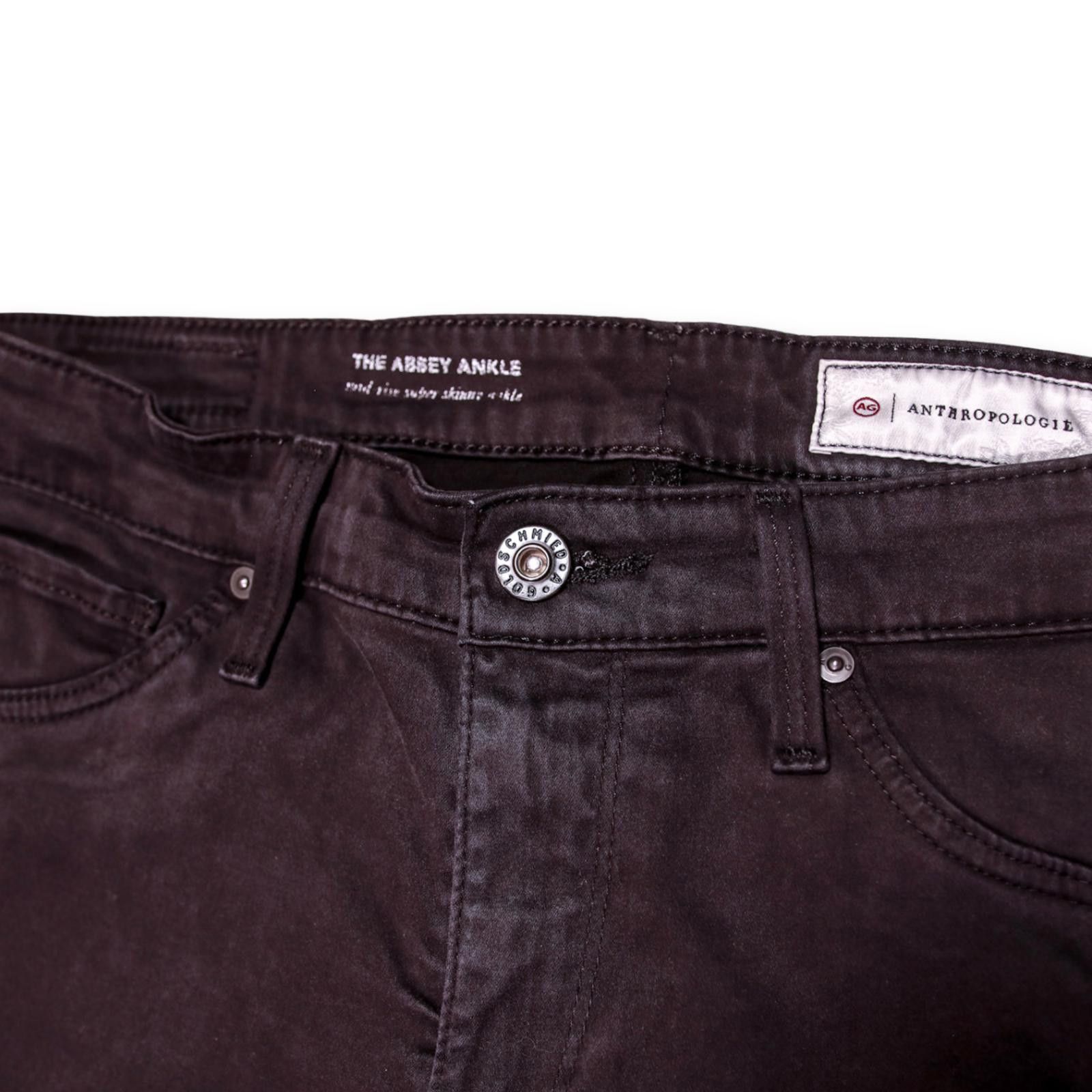 AG Adriano Goldschmied Anthropologie AG Abbey Ankle Skinny Jeans 27R Black Size 27" / US 4 / IT 40 - 3 Thumbnail