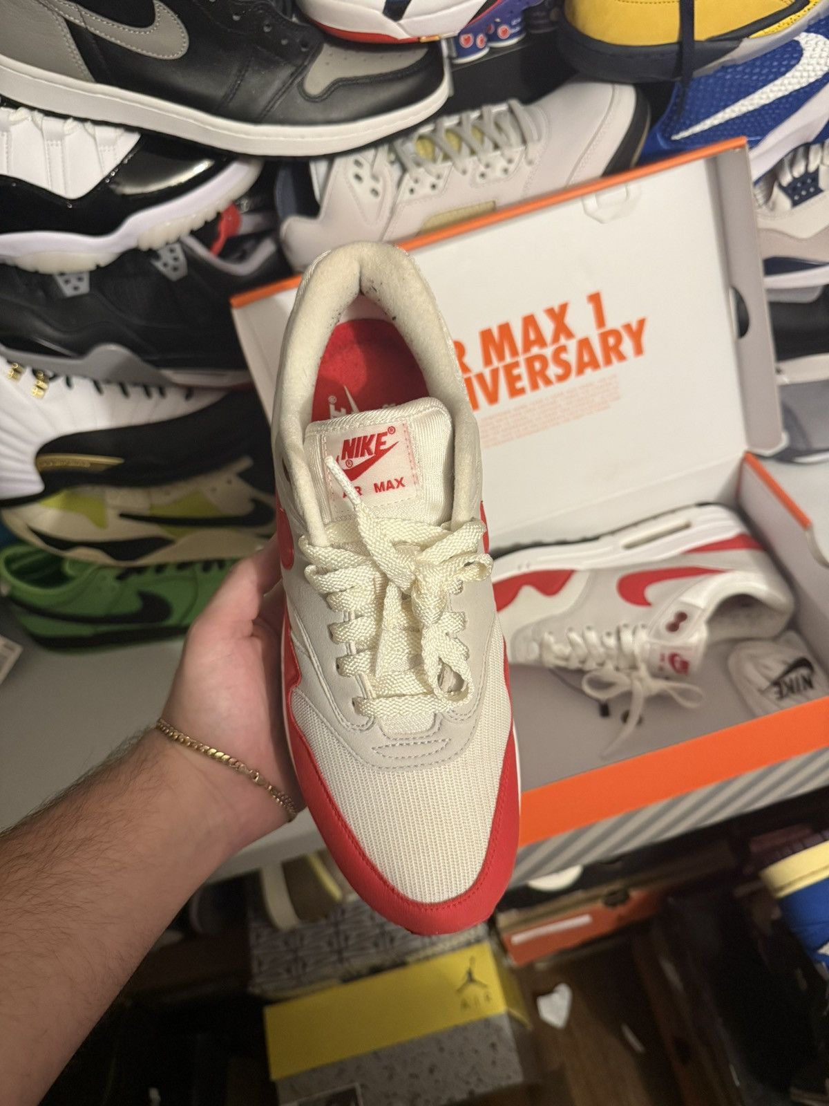 Nike Nike airmax 1 anniversary red size 9 Size US 9 / EU 42 - 2 Thumbnail