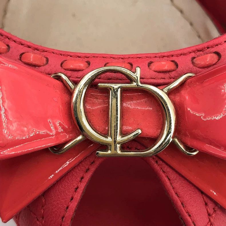 Dior Christian Dior Pink Bow Peep Toe Heels-2506 Size US 6.5 / IT 36.5 - 8 Thumbnail