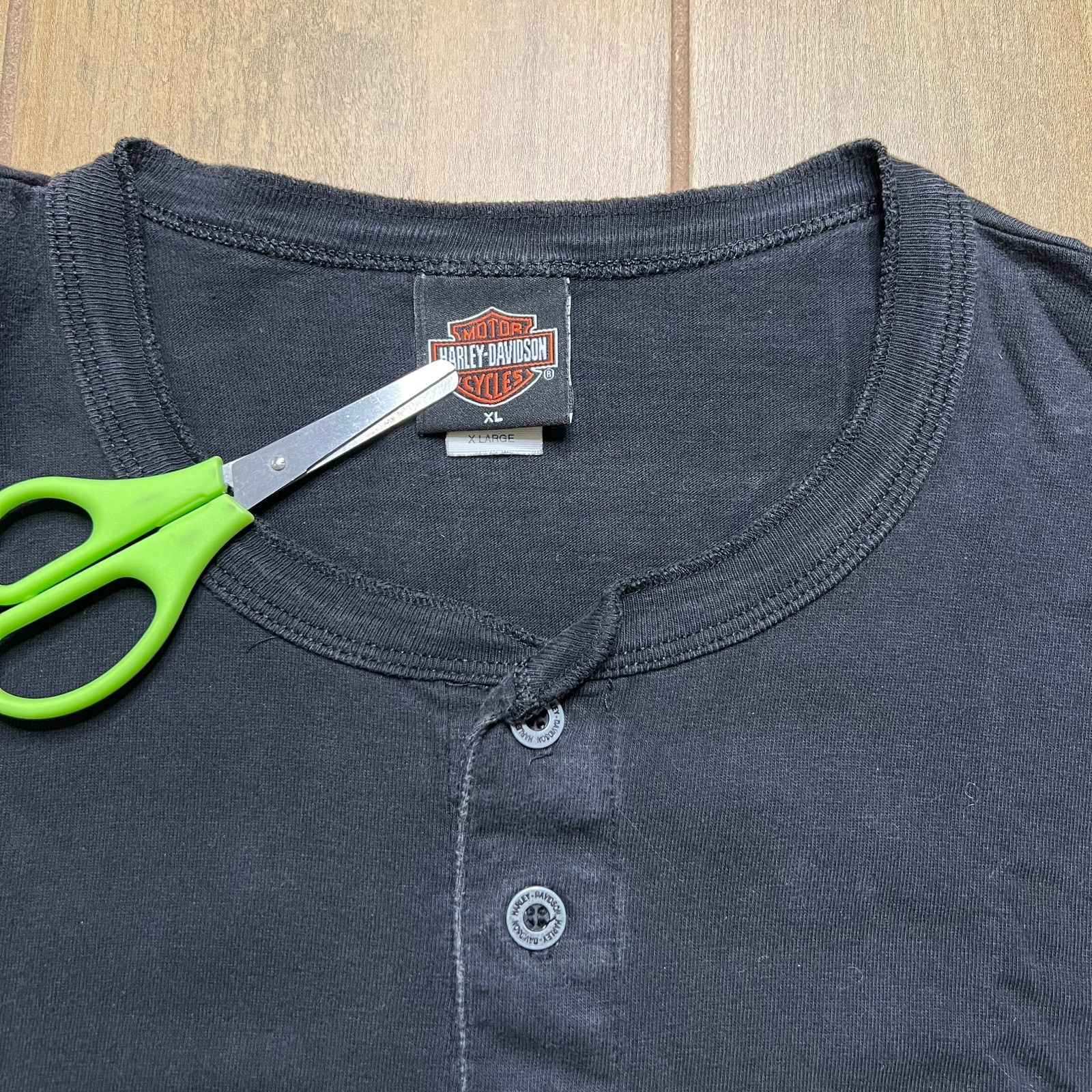 Harley Davidson Vintage Harley-Davidson T-shirt flame Flint/Burton, MI Sz XL Size US XL / EU 56 / 4 - 3 Thumbnail