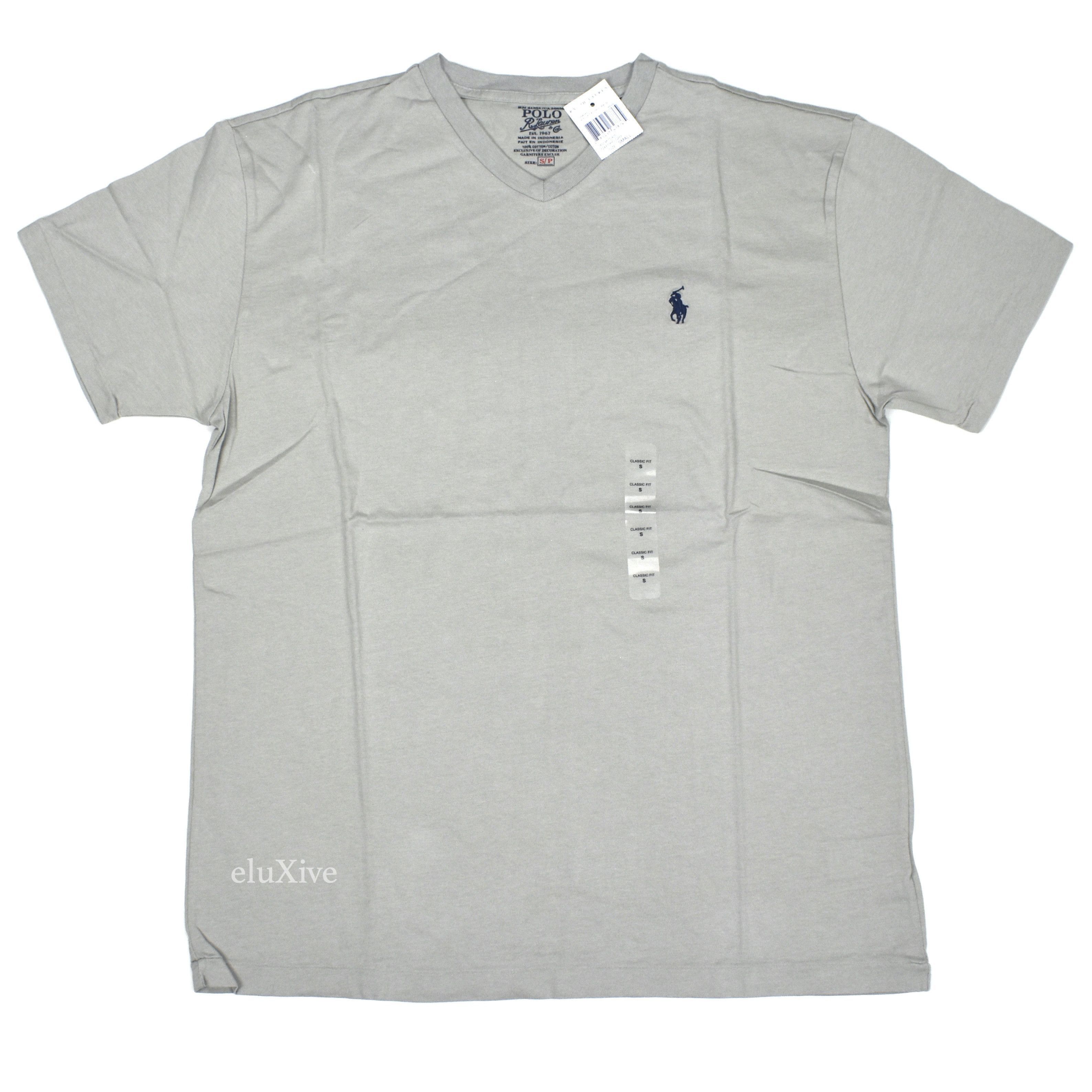 Polo Ralph Lauren Polo Ralph Lauren Gray Pony Logo V-Neck T-Shirt NWT Size US S / EU 44-46 / 1 - 1 Preview